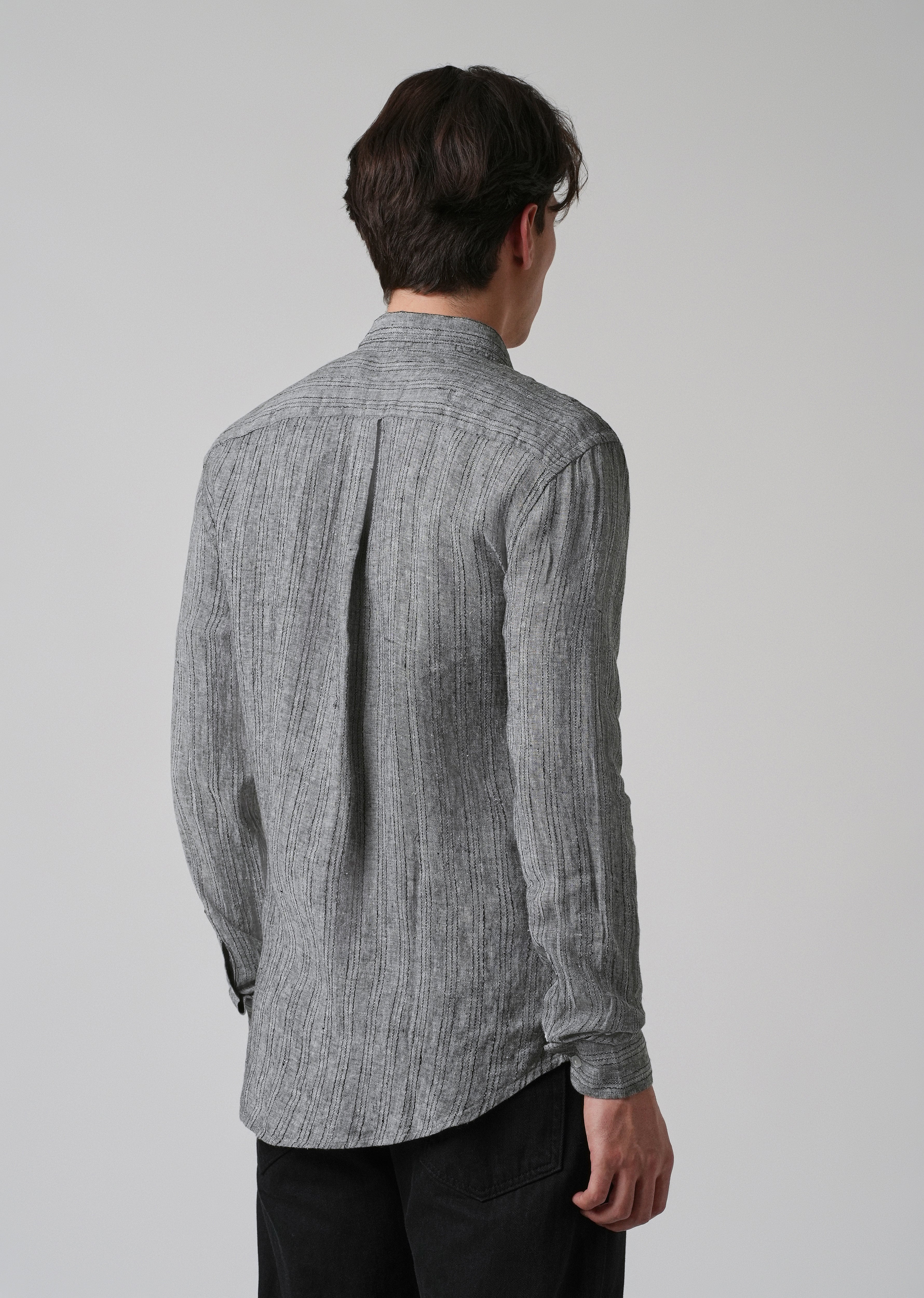 100% Pure Irish Gris Linen Shirt