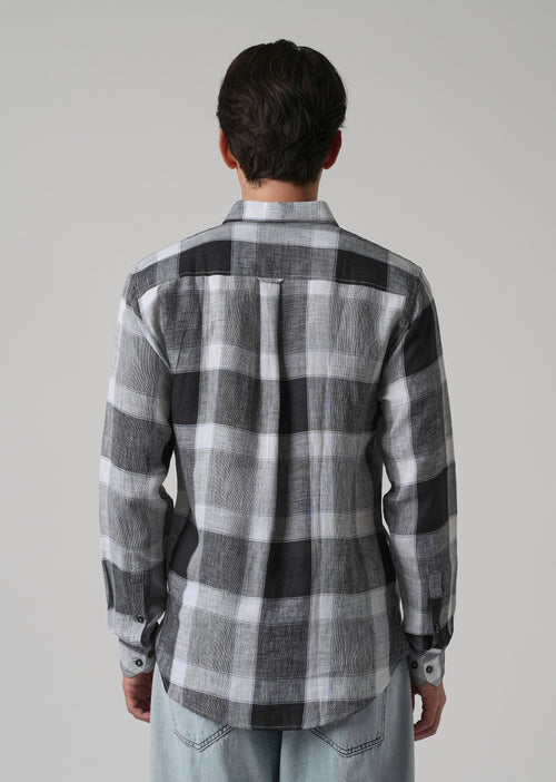 100% Pure Irish Linen Checks Shirt