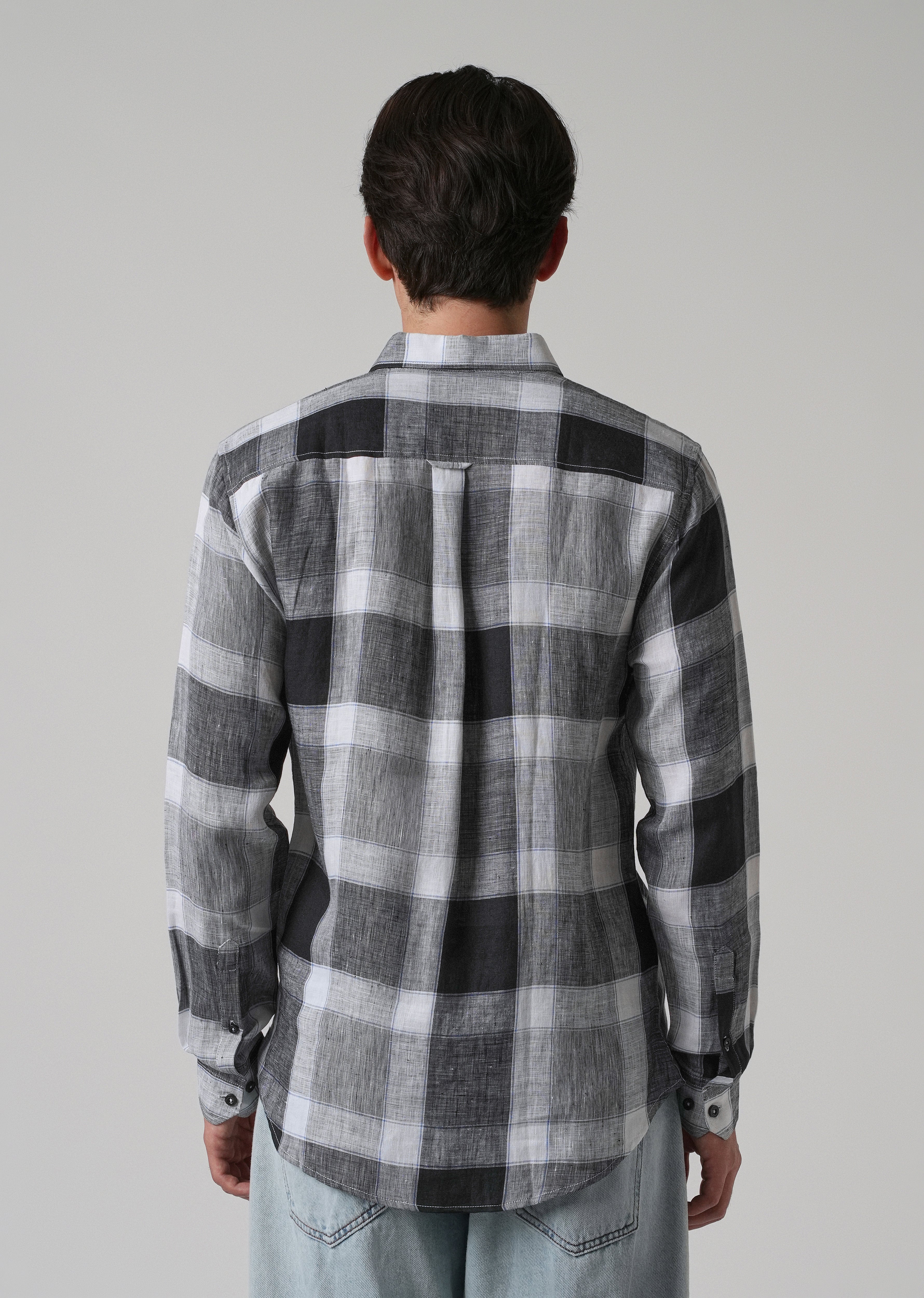 100% Pure Irish Linen Checks Shirt