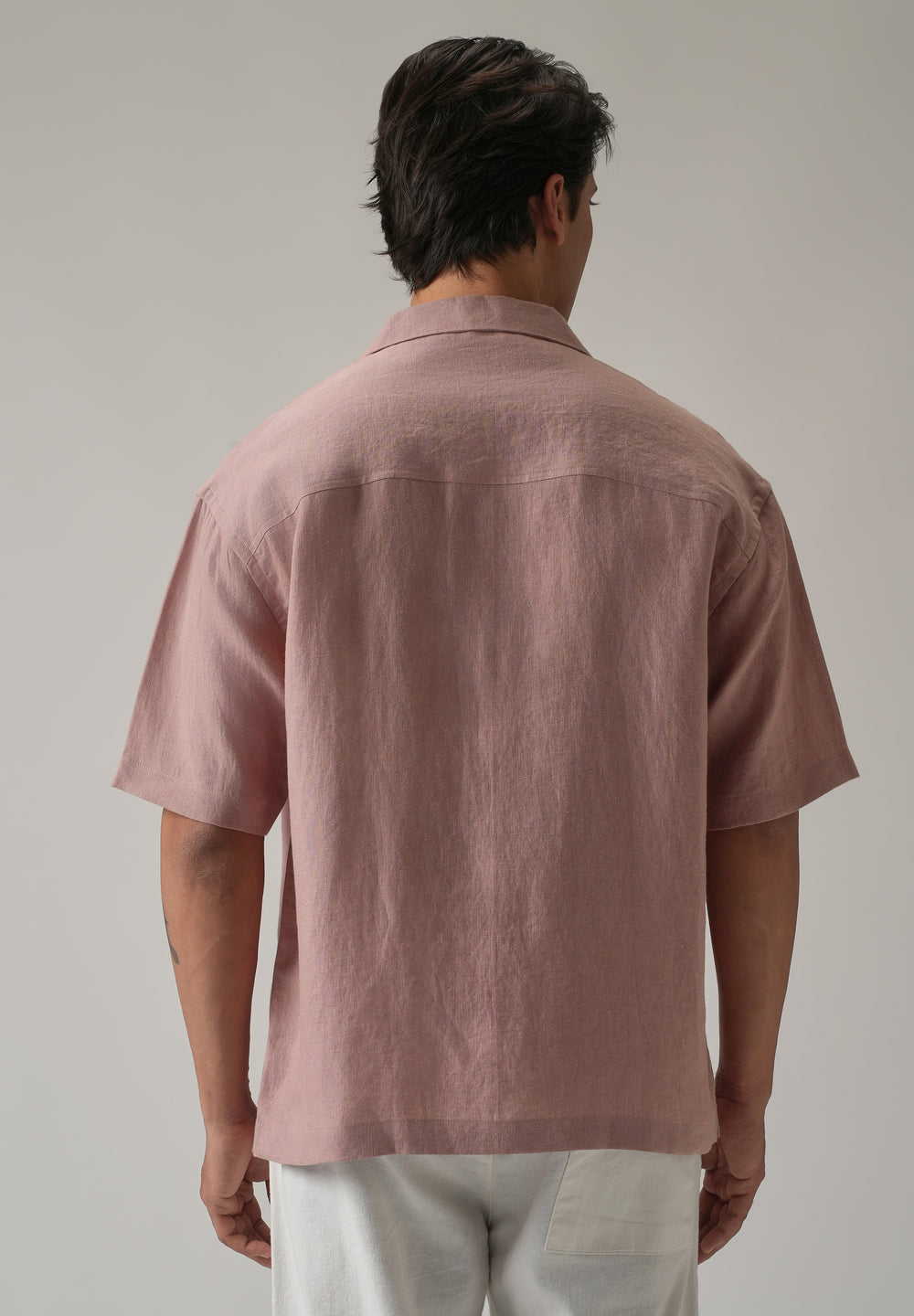 100% Pure Irish Pink Linen Shirt