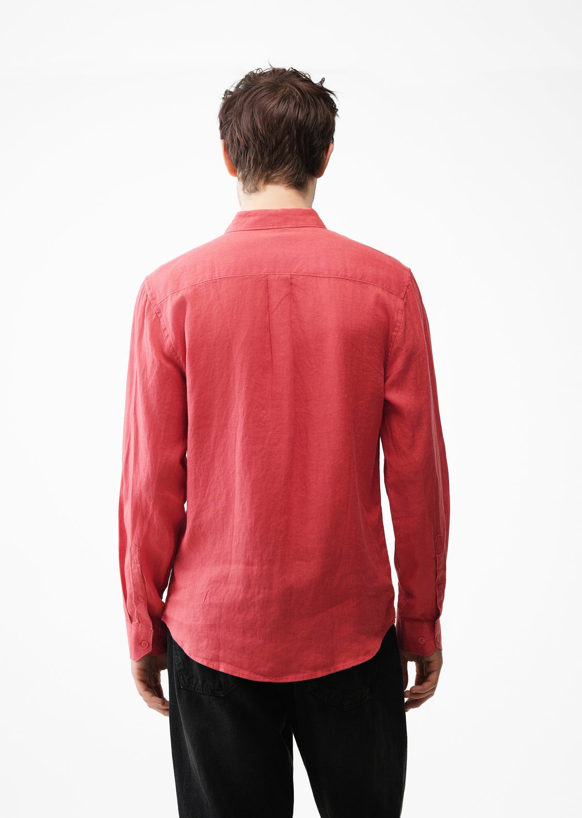 100% Pure Linen Brick Red Shirt