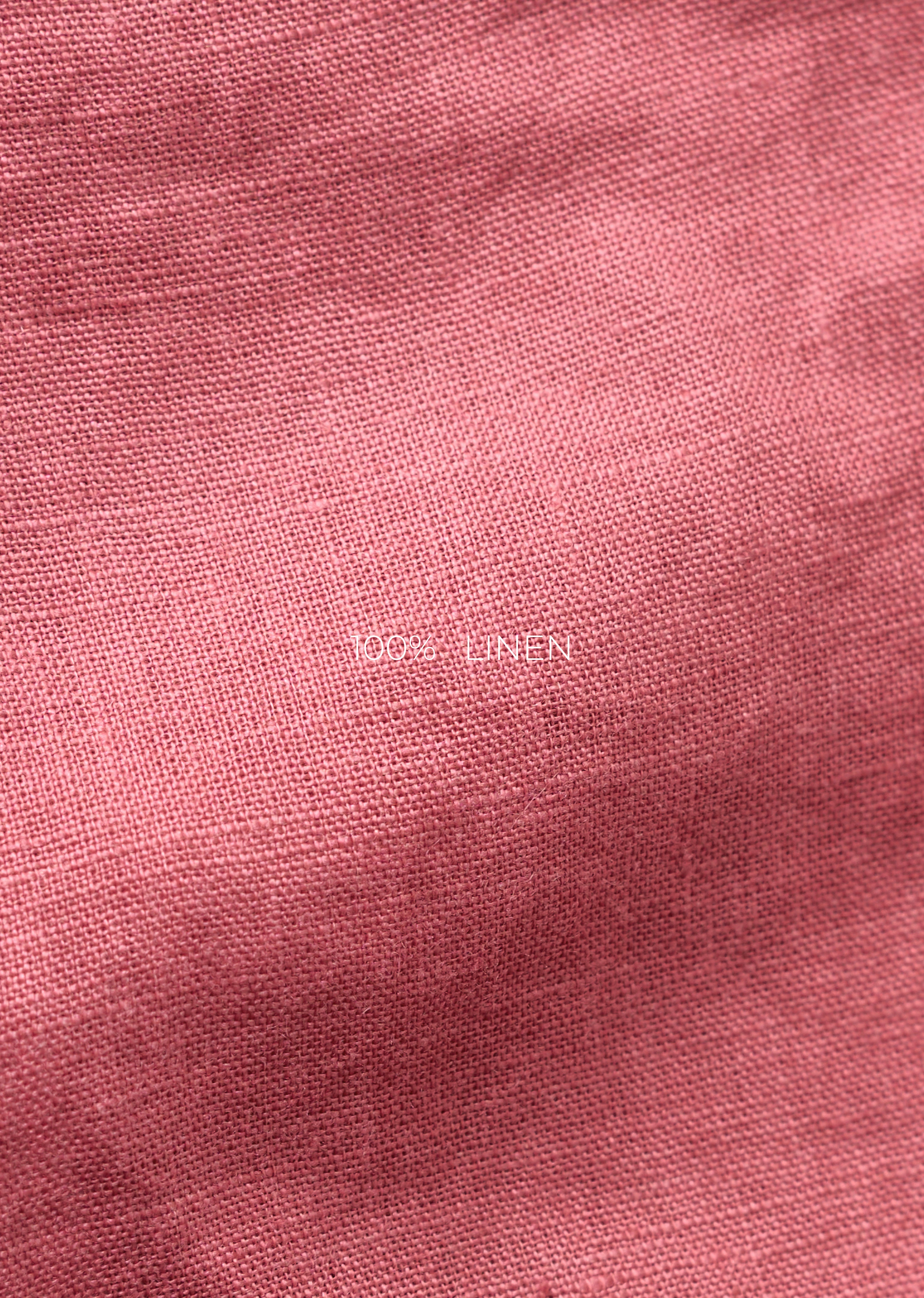 100% Pure Linen Crimson Pink Shirt