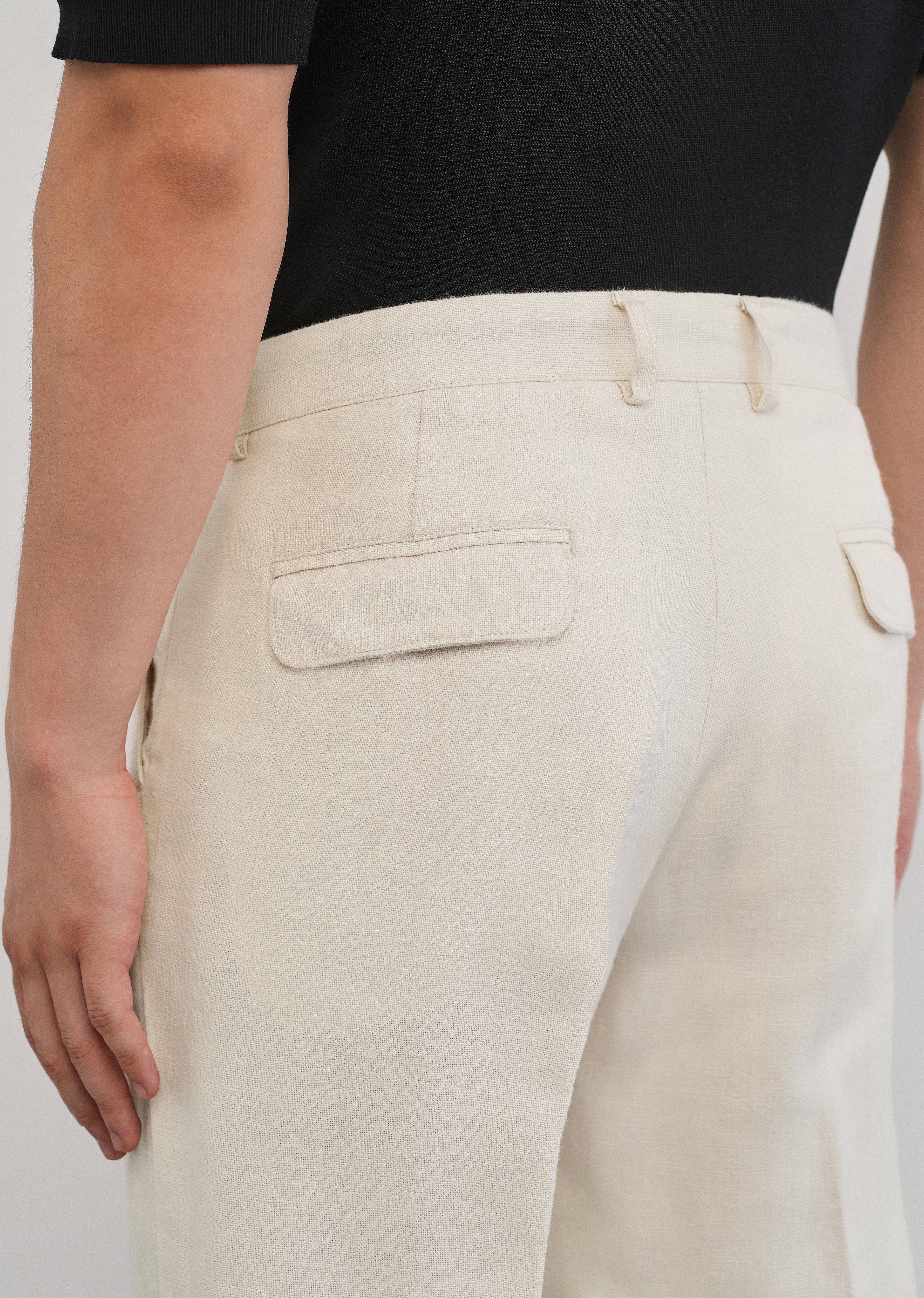 100% Pure Linen Ivory Pant