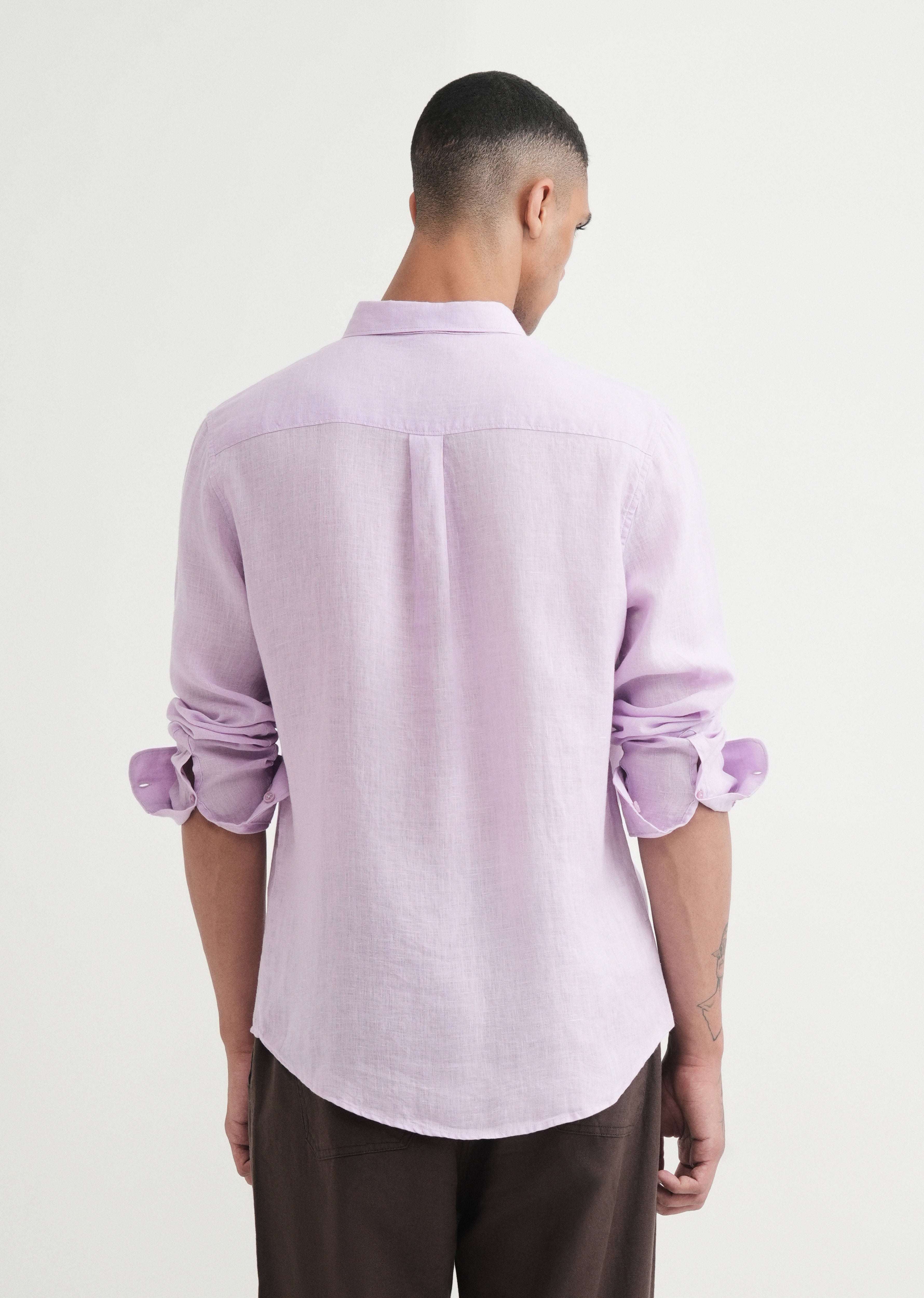 100% Pure Linen Lavender Shirt