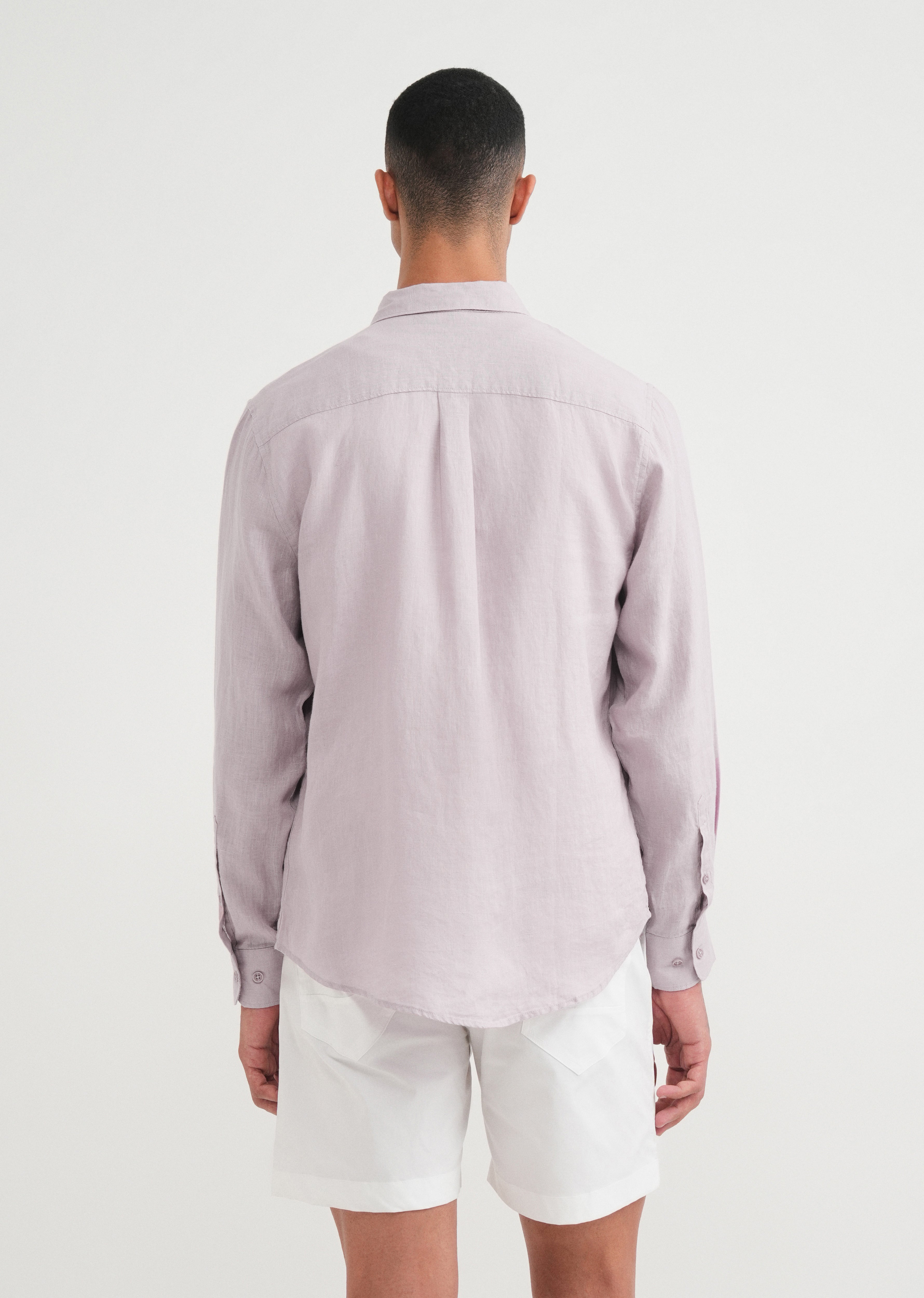 100% Pure Linen Lilac Shirt