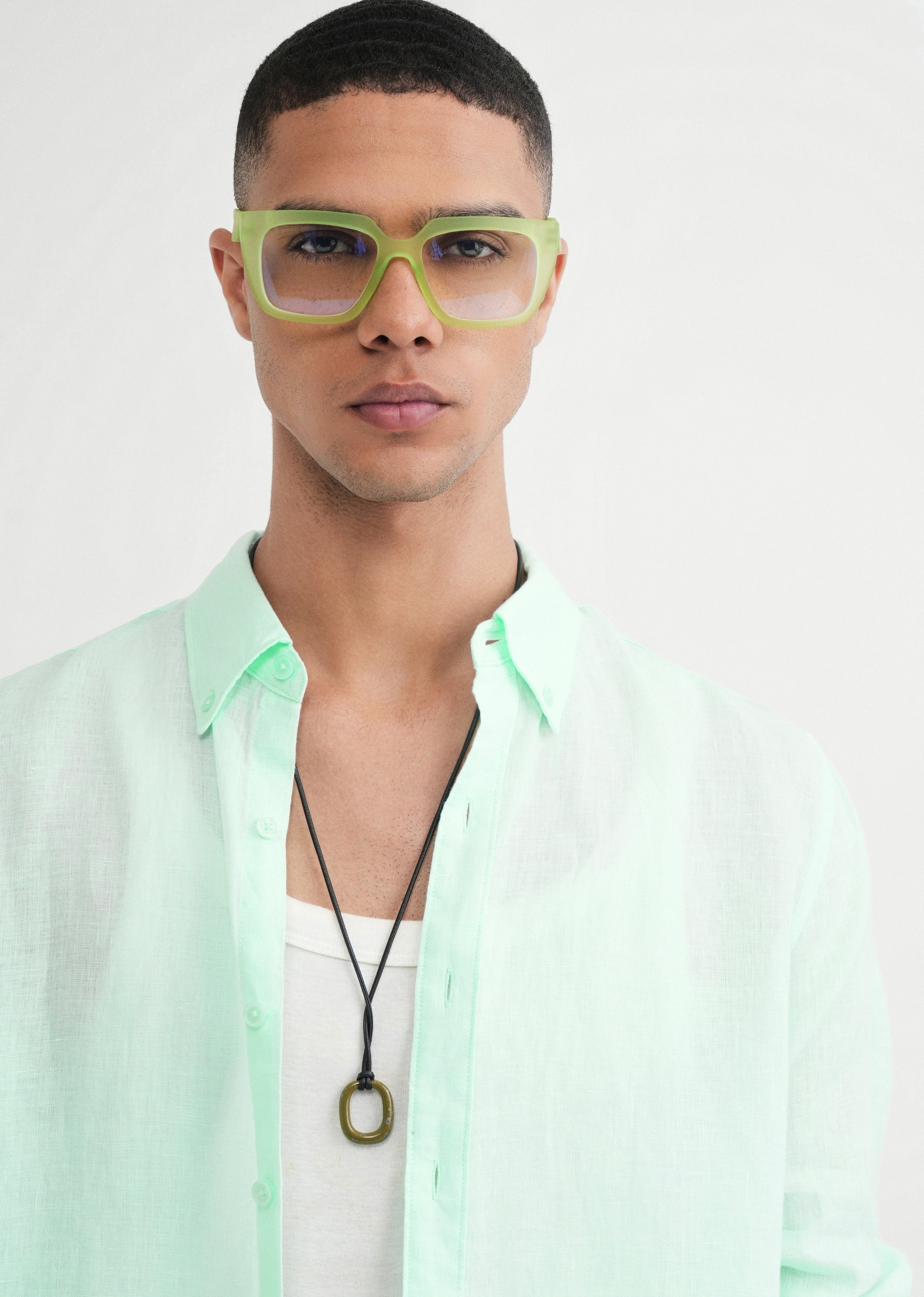 100% Pure Linen Mint Green Shirt