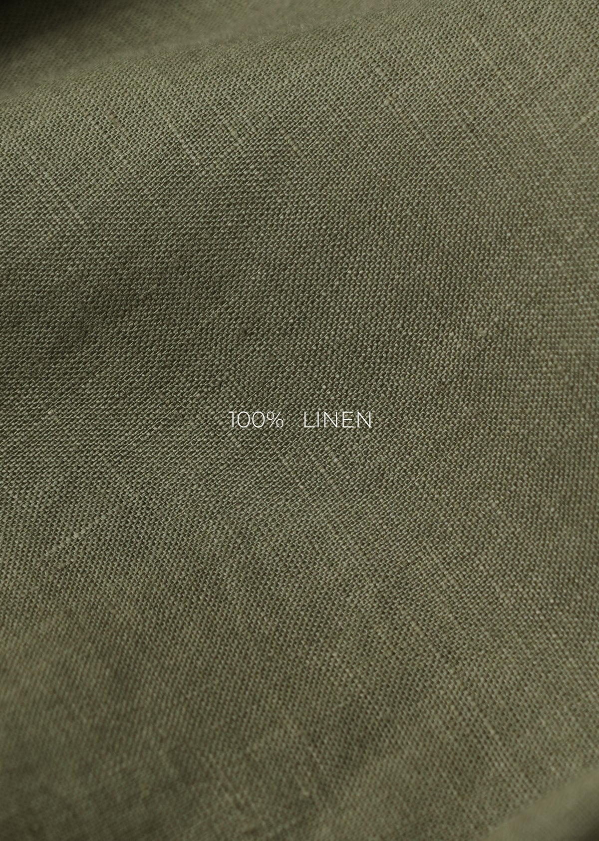 100% Pure Linen Olive Shirt
