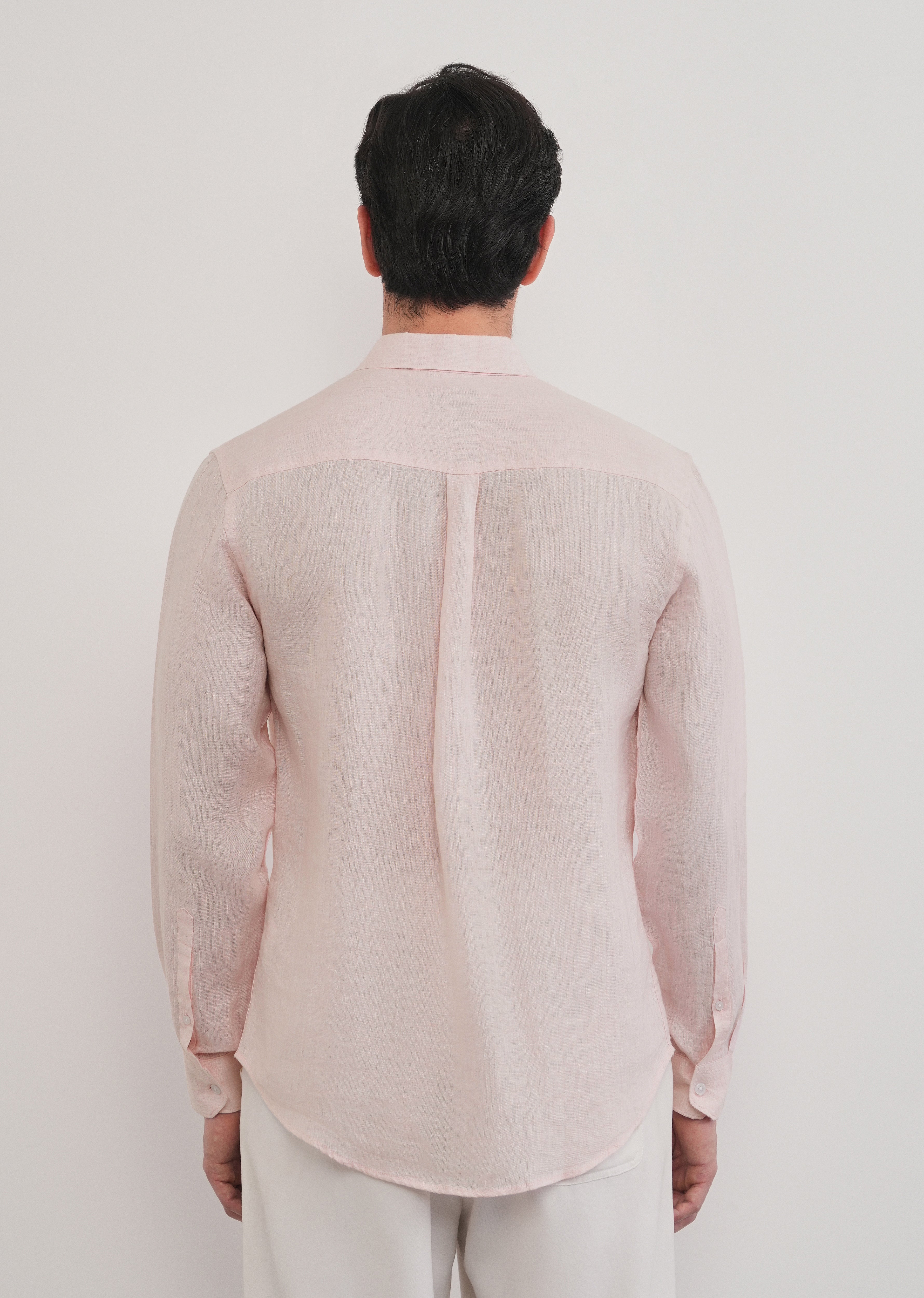 100% Pure Linen Pastel Pink Shirt