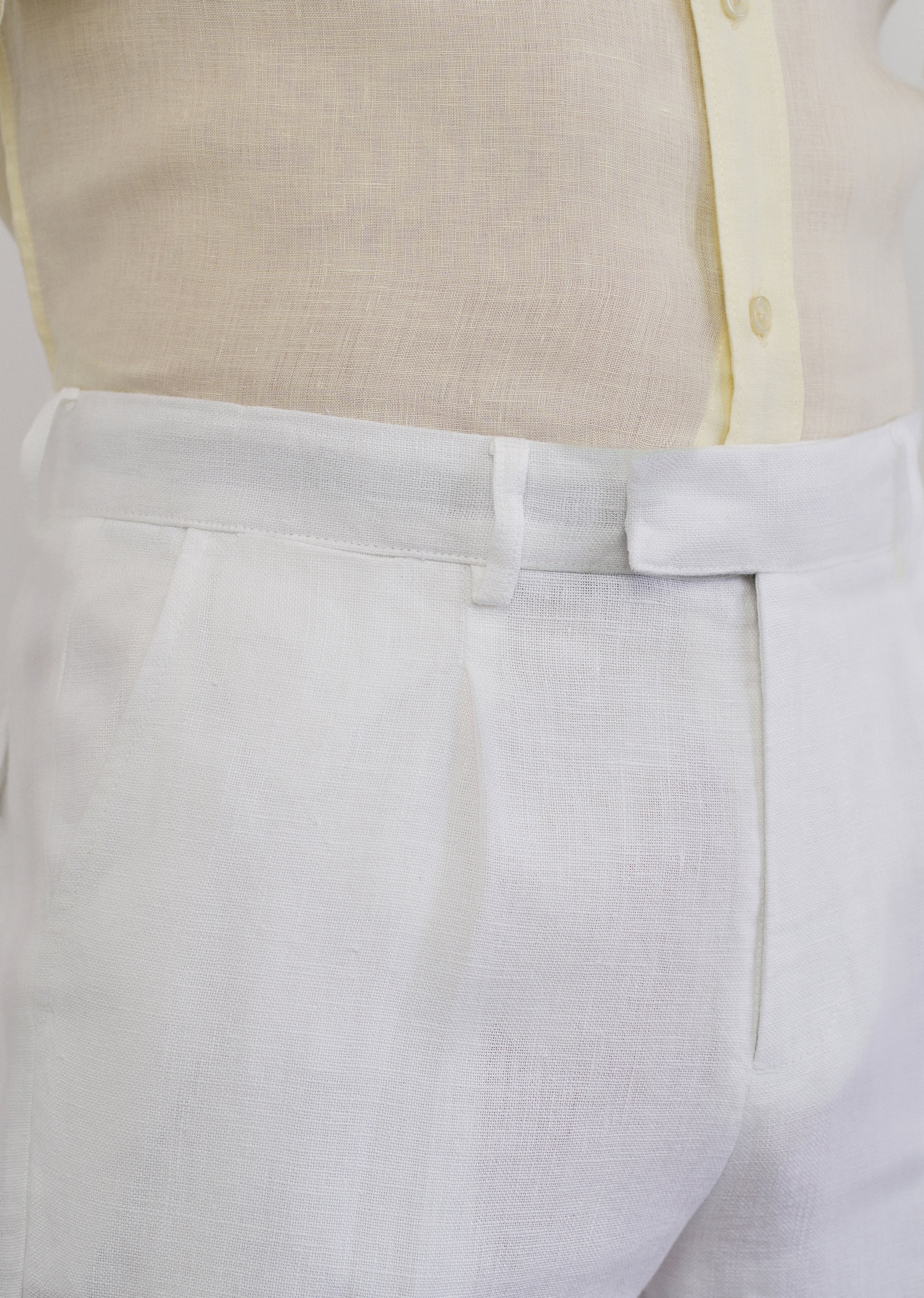 100% Pure Linen White Pant