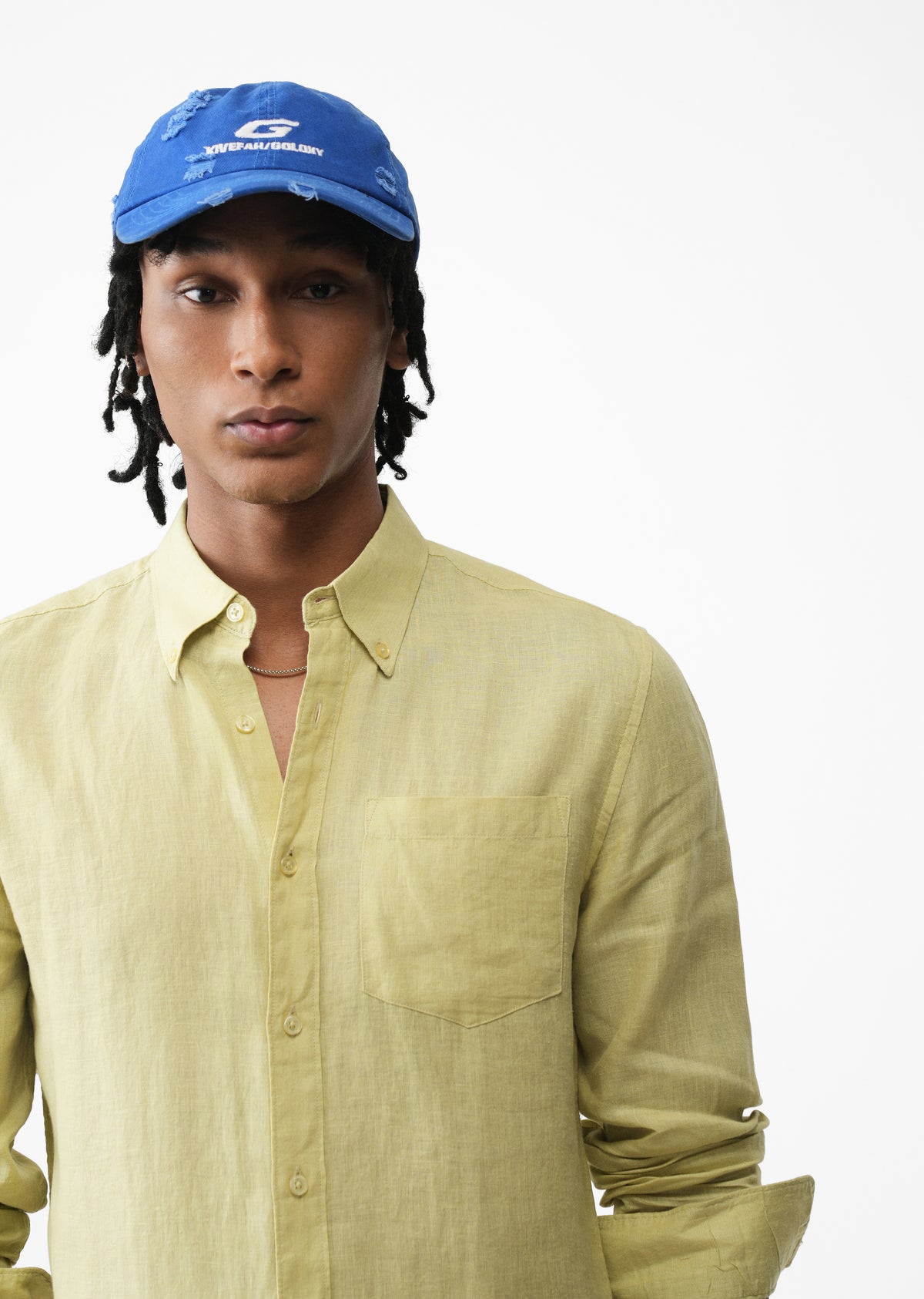 Light Lemon Yellow 100% Linen Shirt