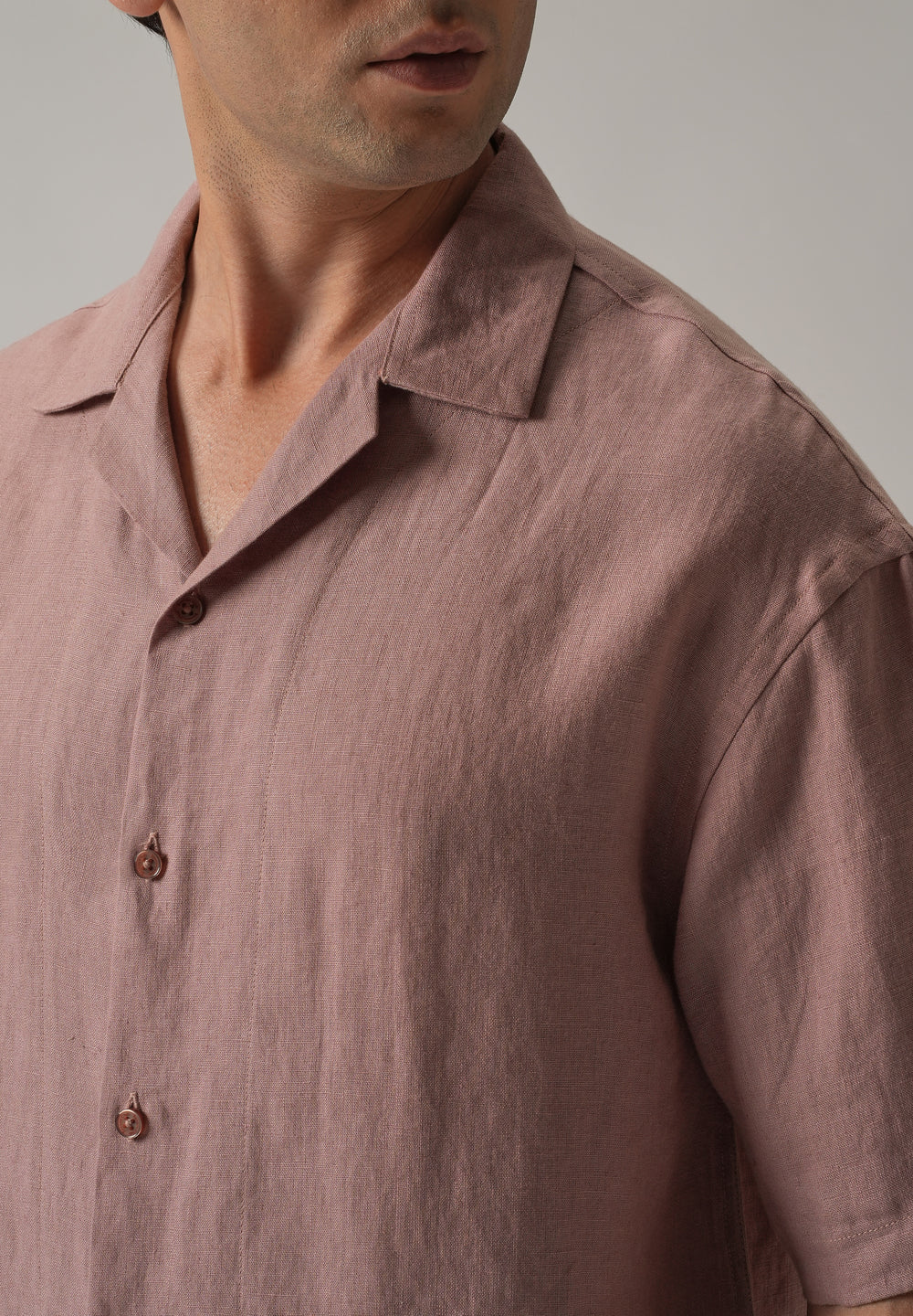 100% Pure Irish Pink Linen Shirt