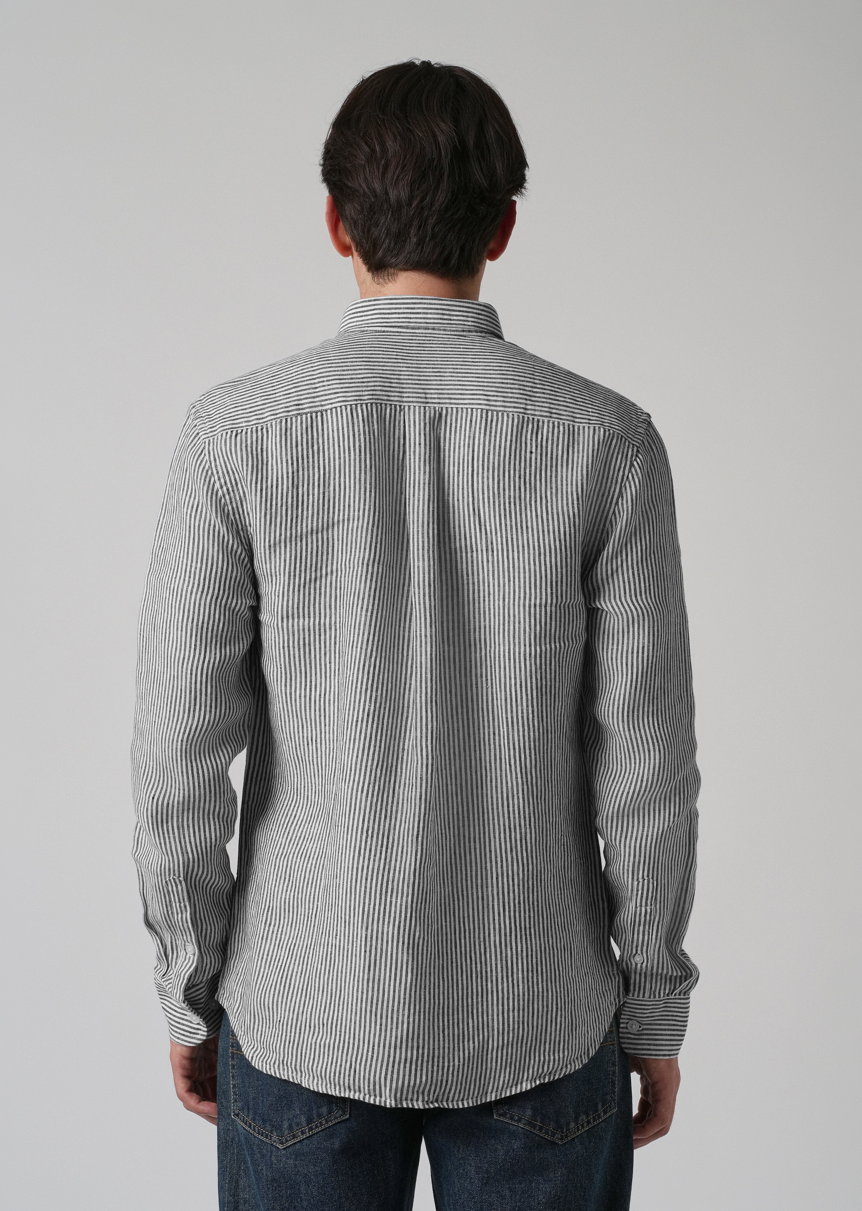 100% Pure Irish Pin Stripe Linen Shirt