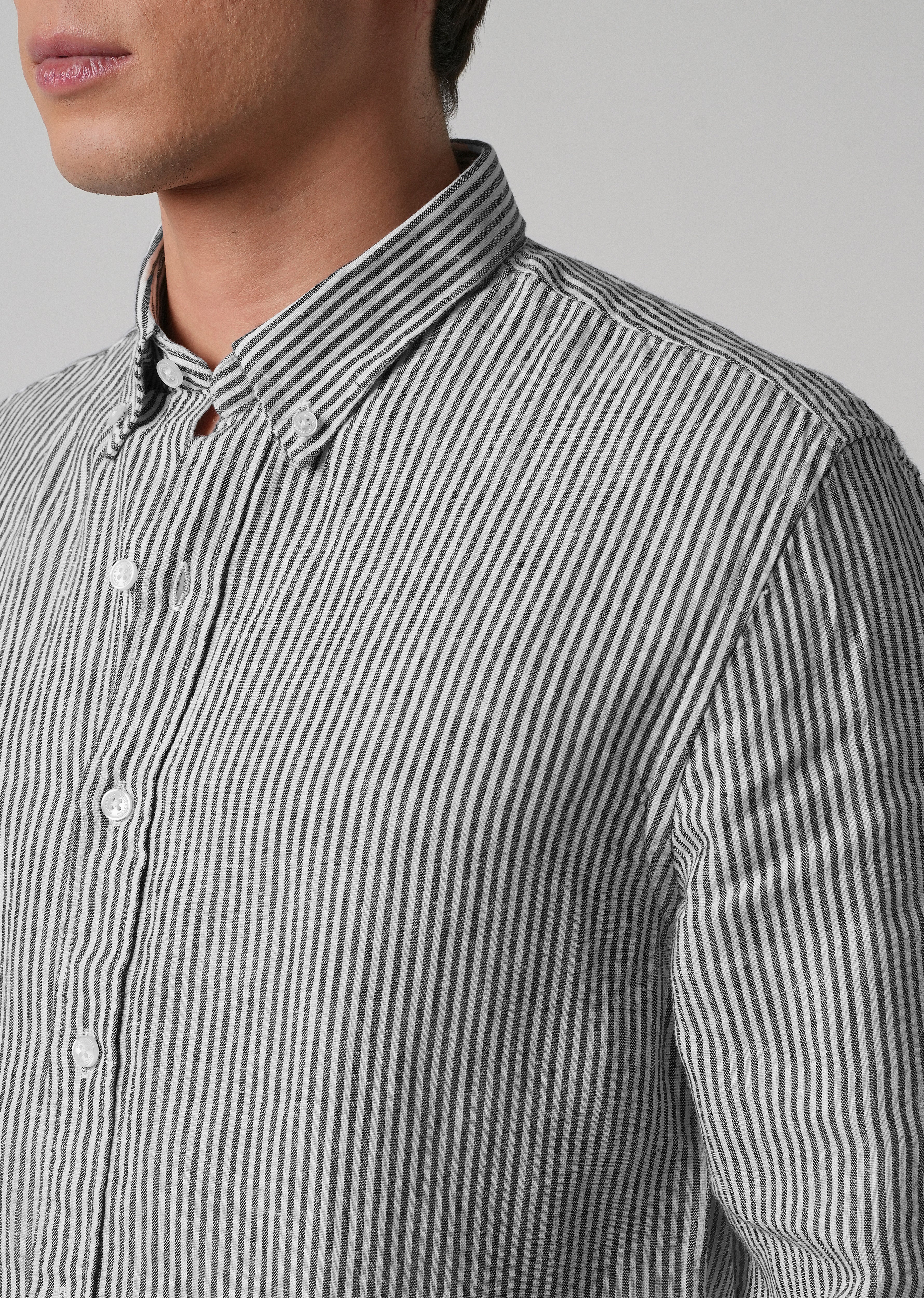 100% Pure Irish Pin Stripe Linen Shirt