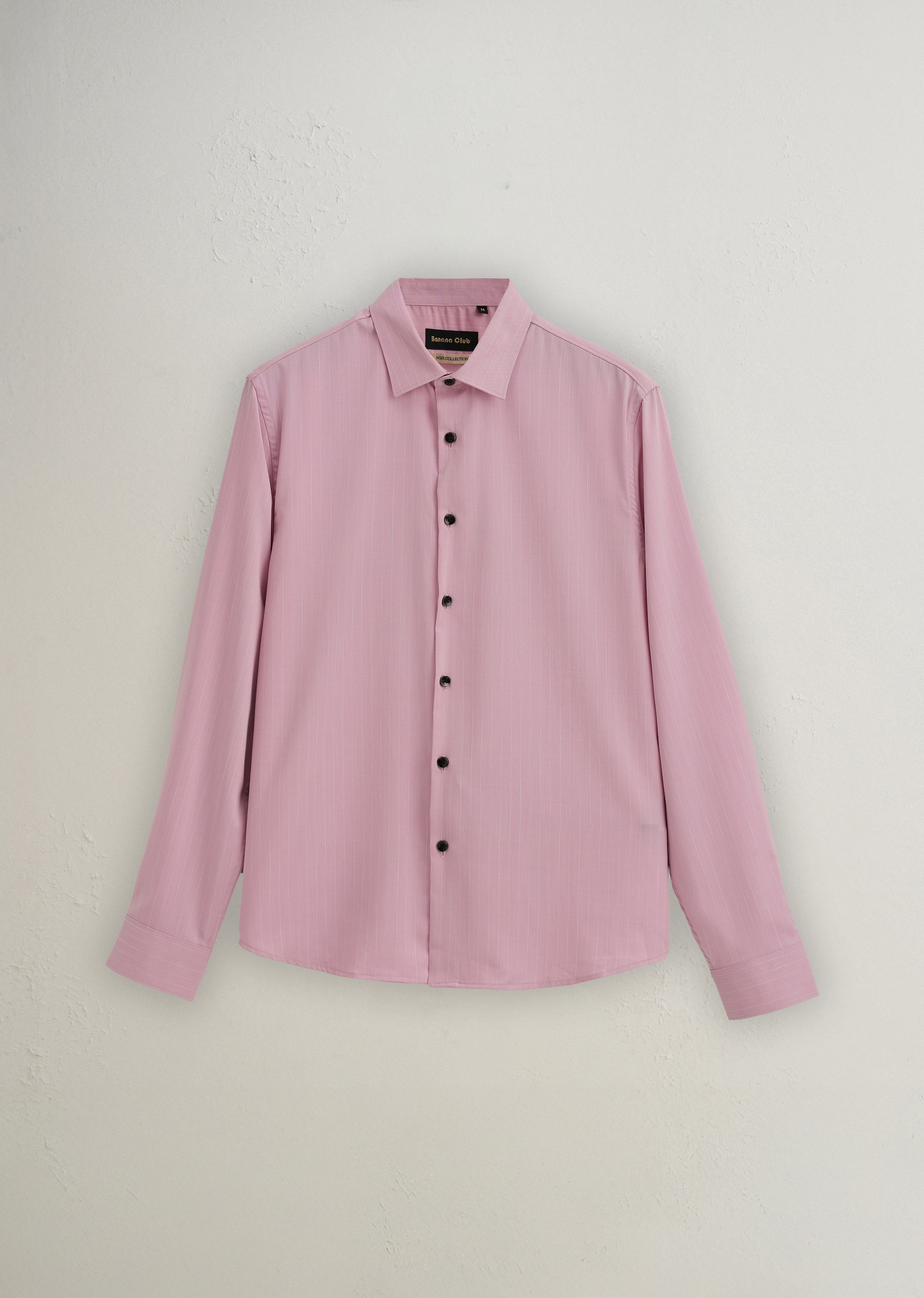 Pink Pin Striped Wrinkle Free Shirt