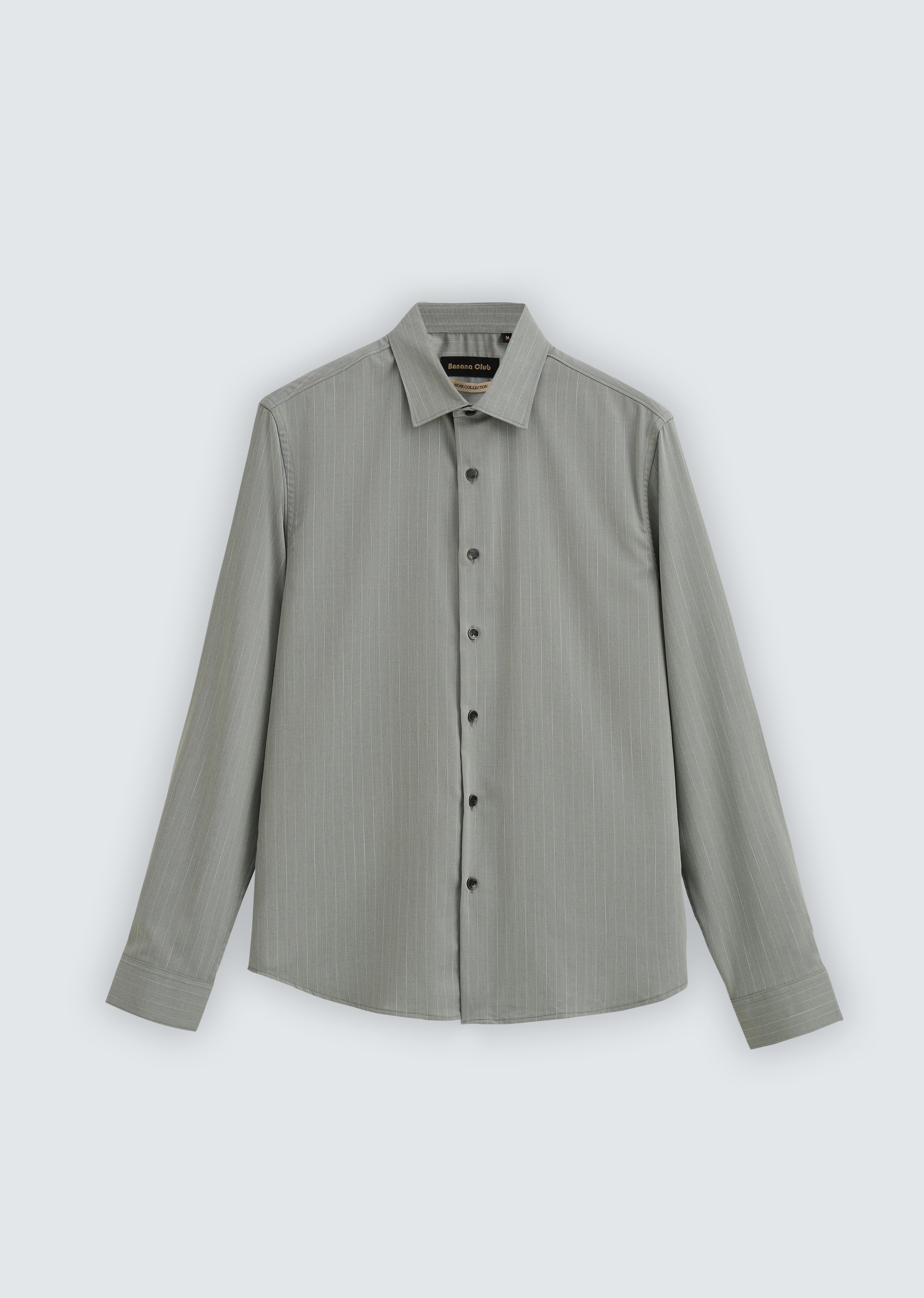 Mint Green Pin Striped Wrinkle Free Shirt