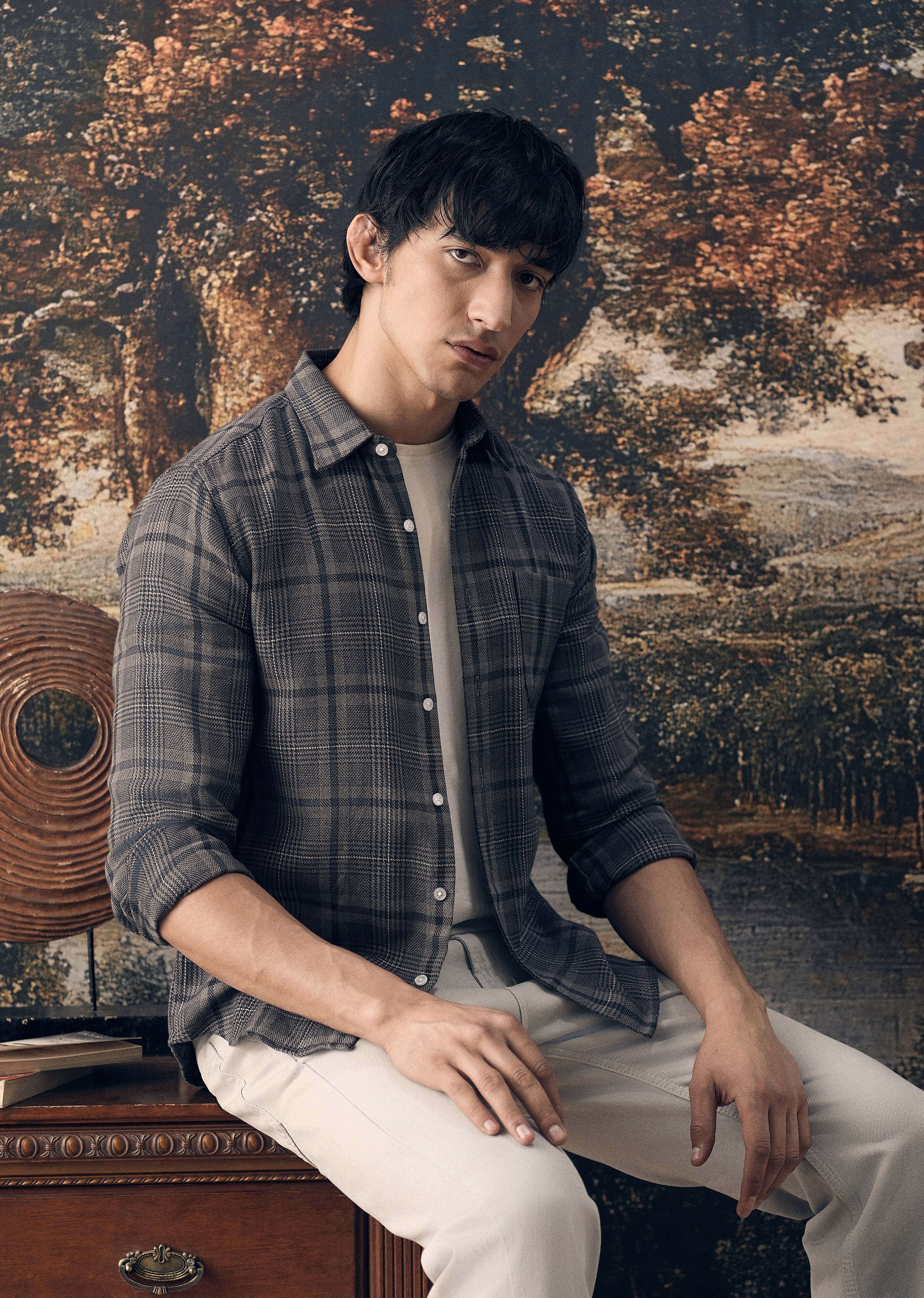 Grey Glen Plaid Check Shirt