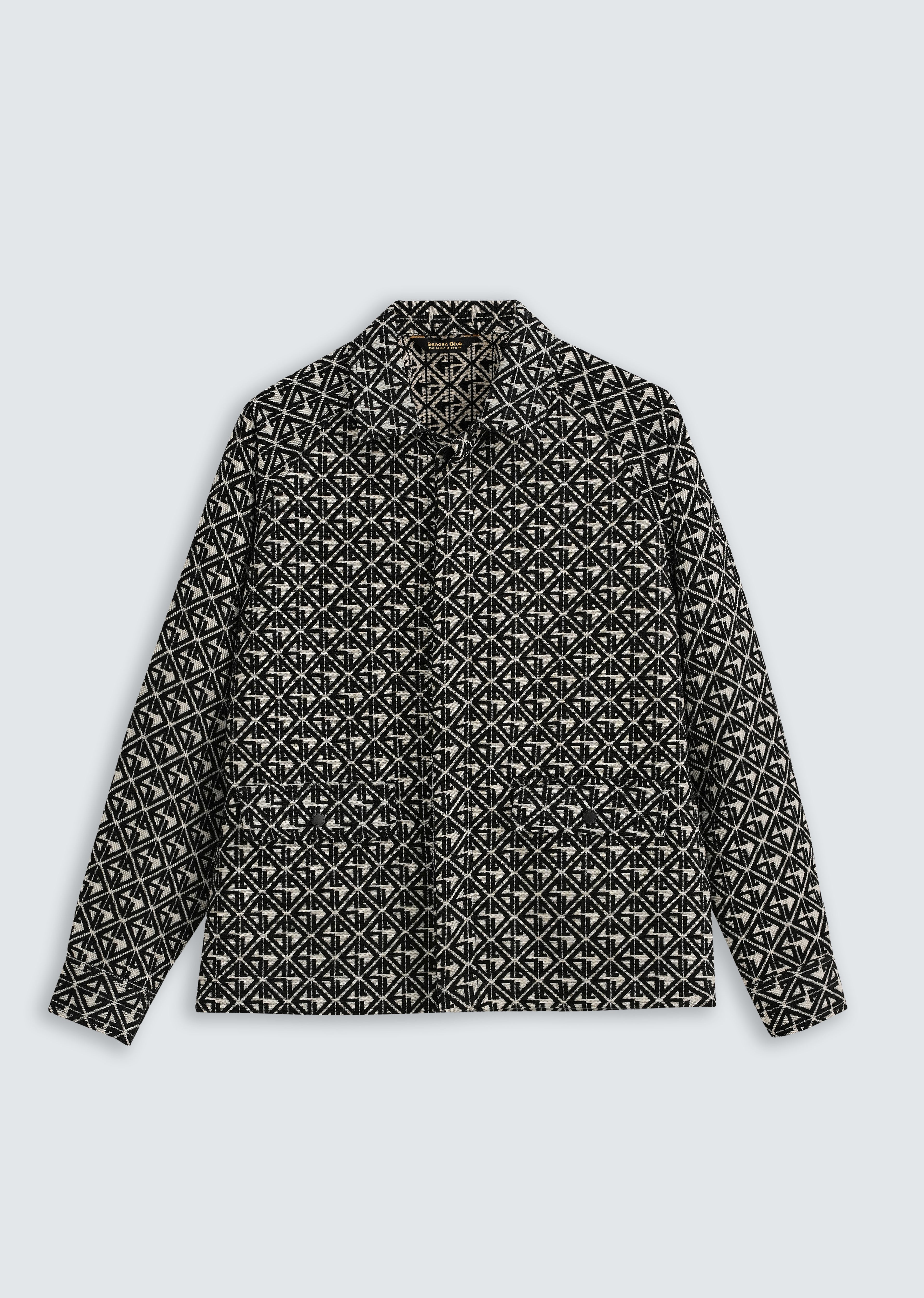 Black Geometric Pattern Shacket