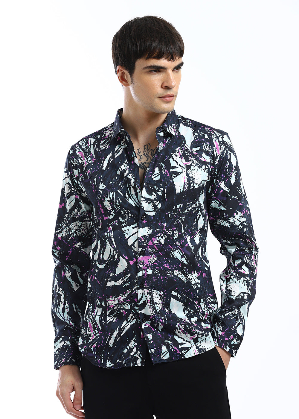 Contempory Marble Printed Shirt