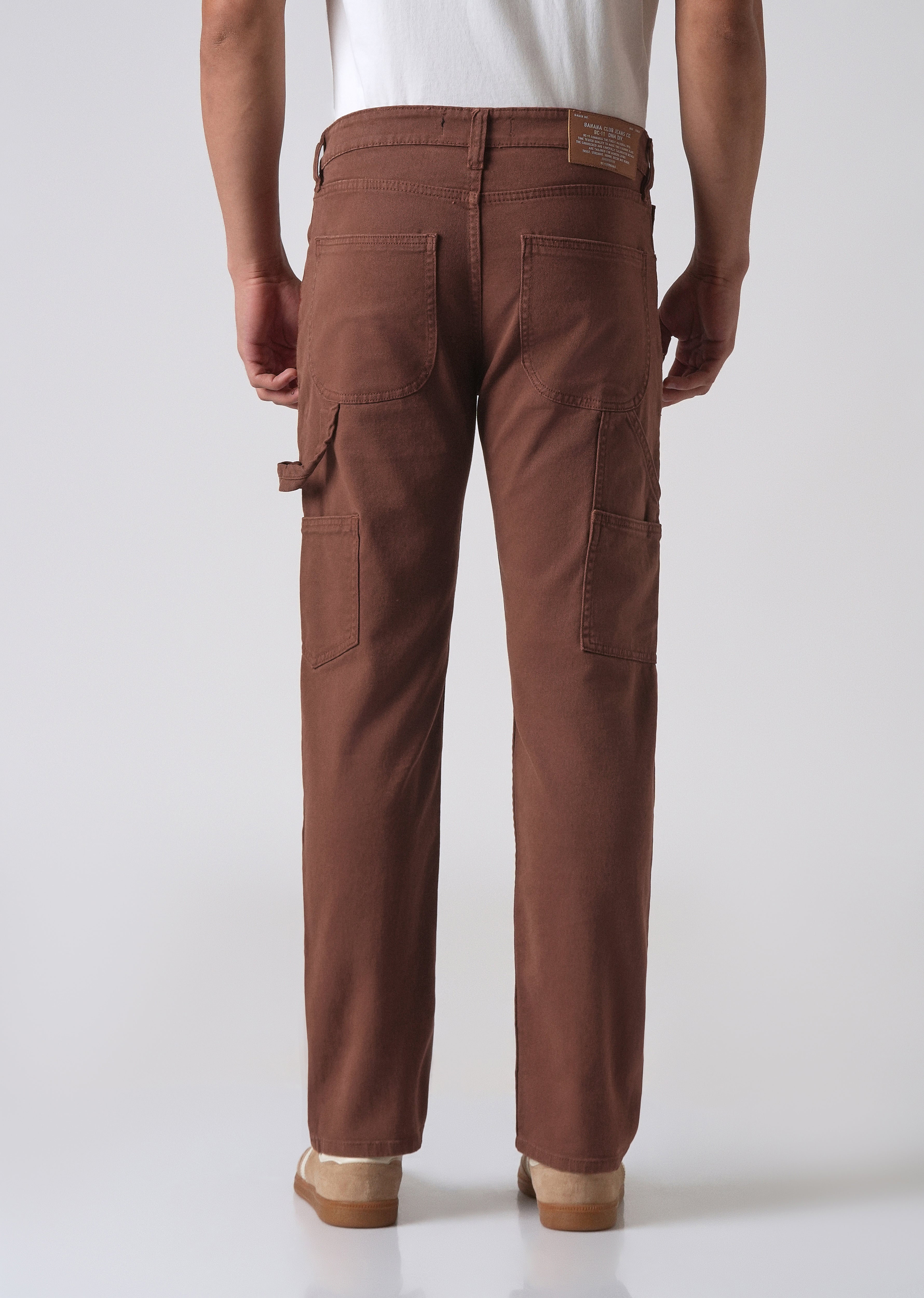 Brick brown cargo denim