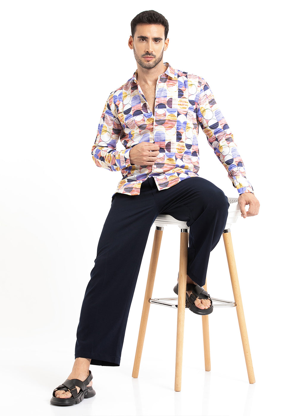 Multi Geometric Print Shirt