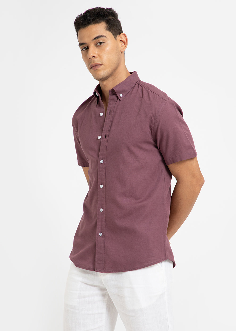 Violet Cotton Linen Shirt