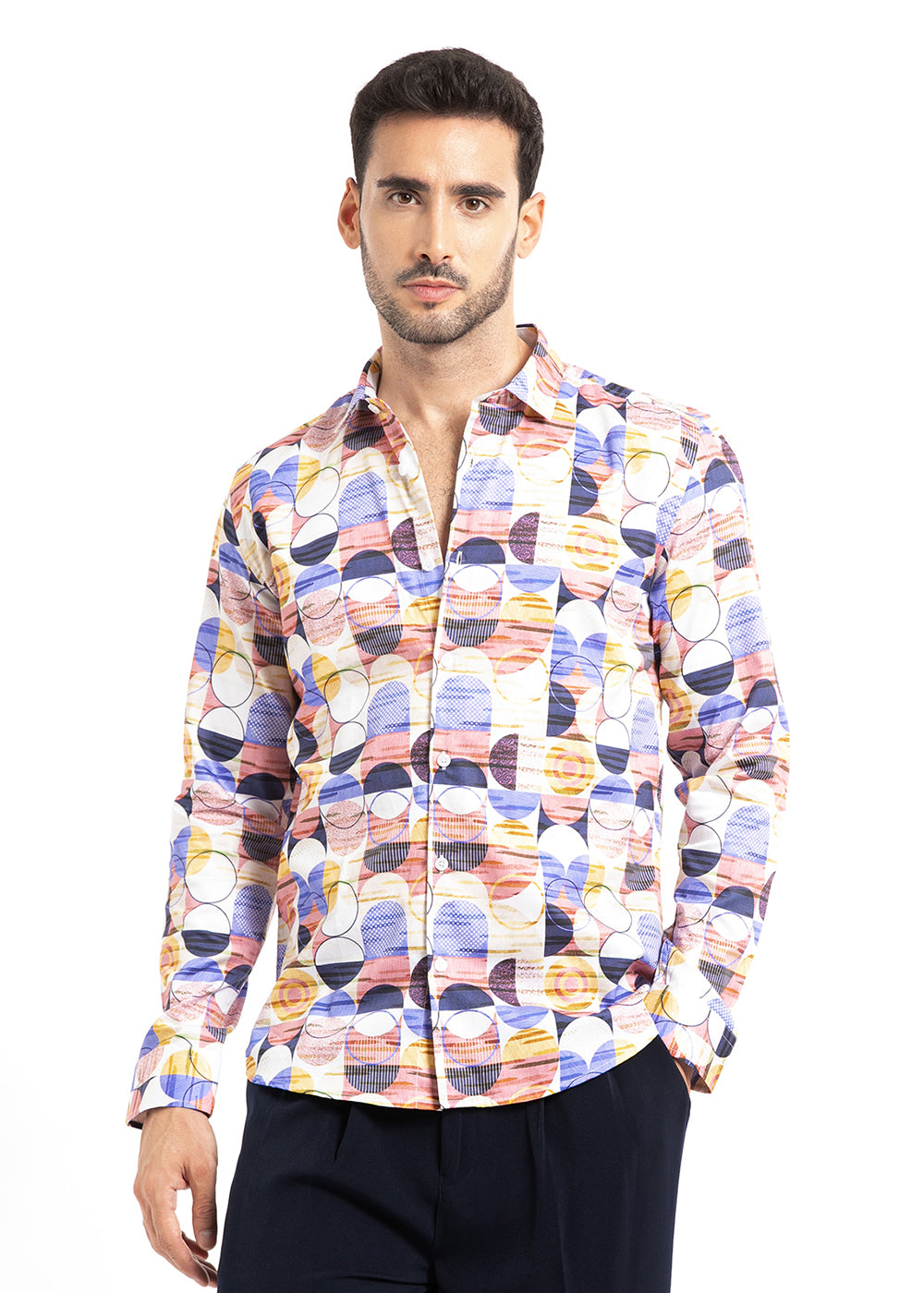 Multi Geometric Print Shirt