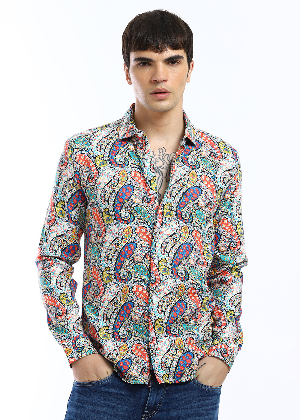 Multi Colour Paisley Printed Shirt