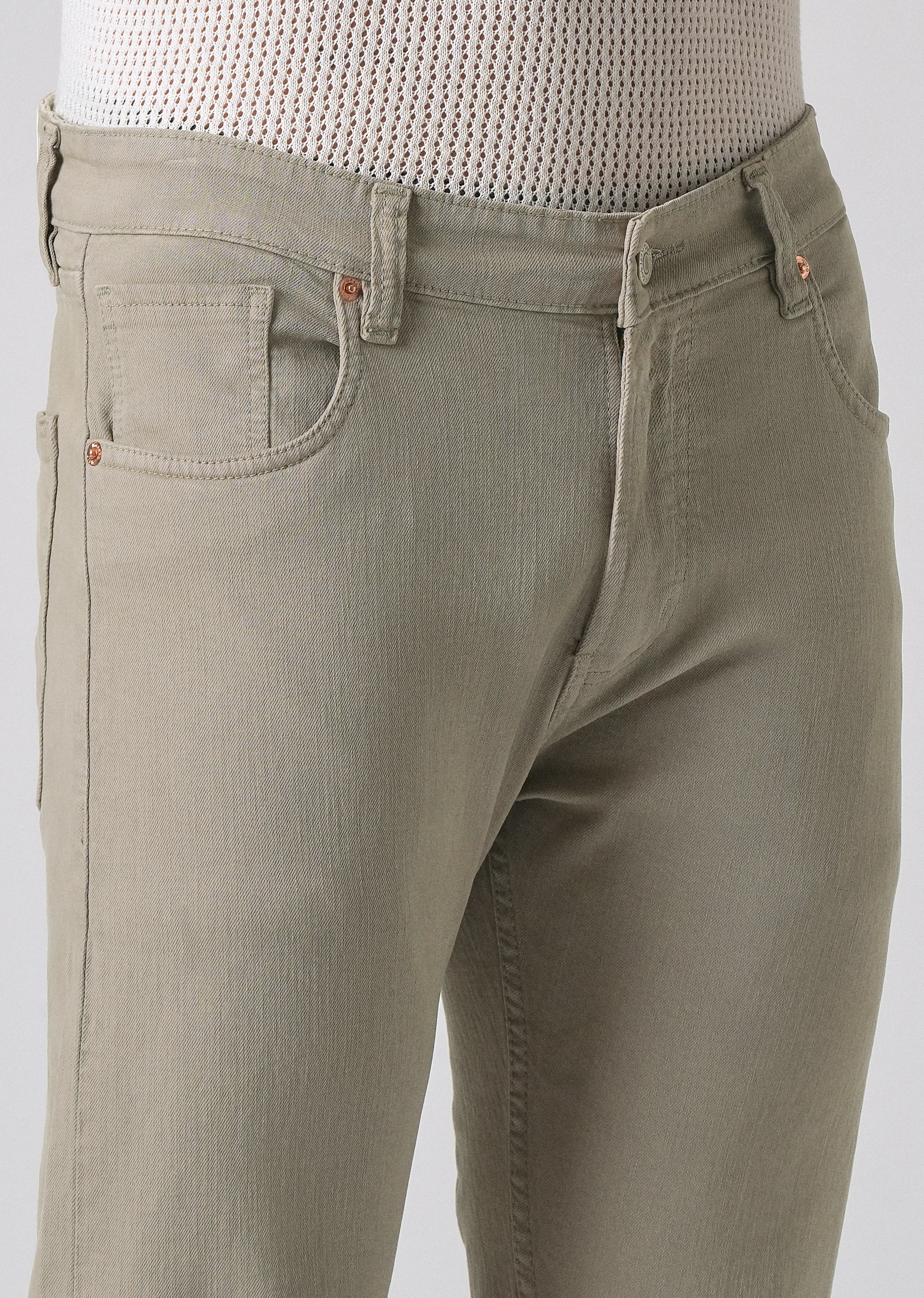 Brown Slim Fit Denim