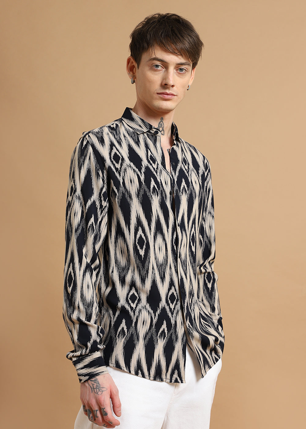 Ikat Black Feather Shirt