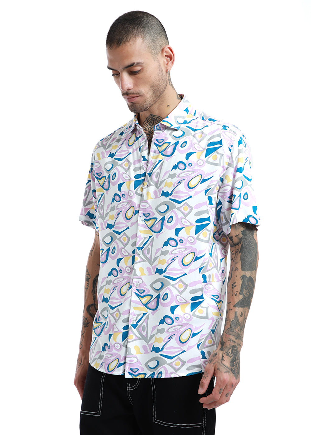 Prismatic Print Half Sleeve Shirt