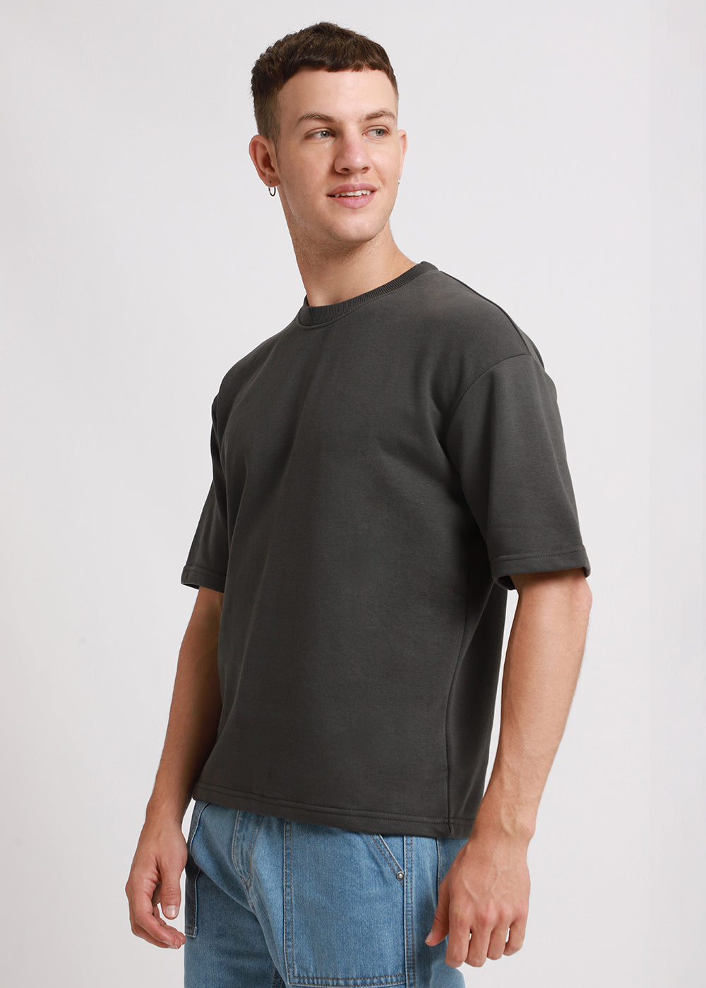 Shadow Gray Oversized Basic T-shirt