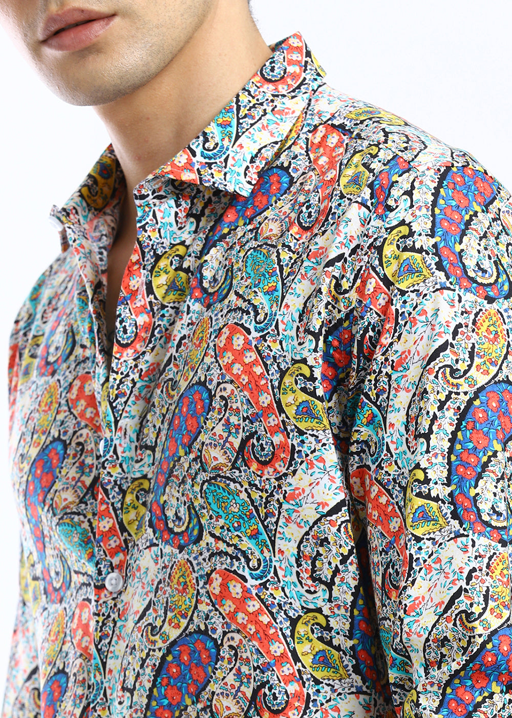 Multi Colour Paisley Printed Shirt