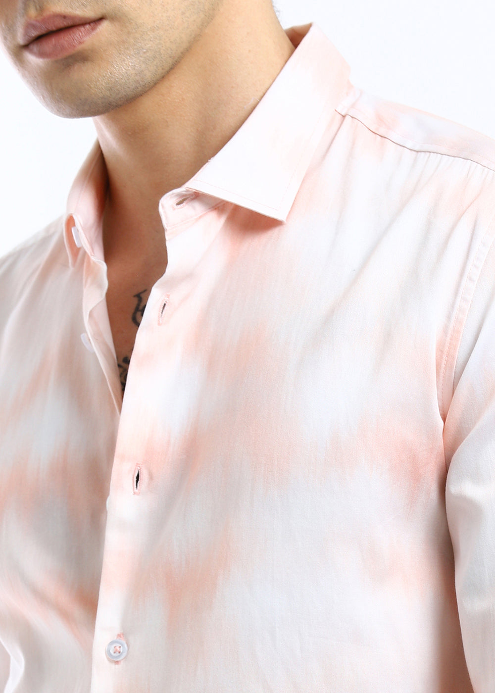 Orange Soft Hued Printed Shirt