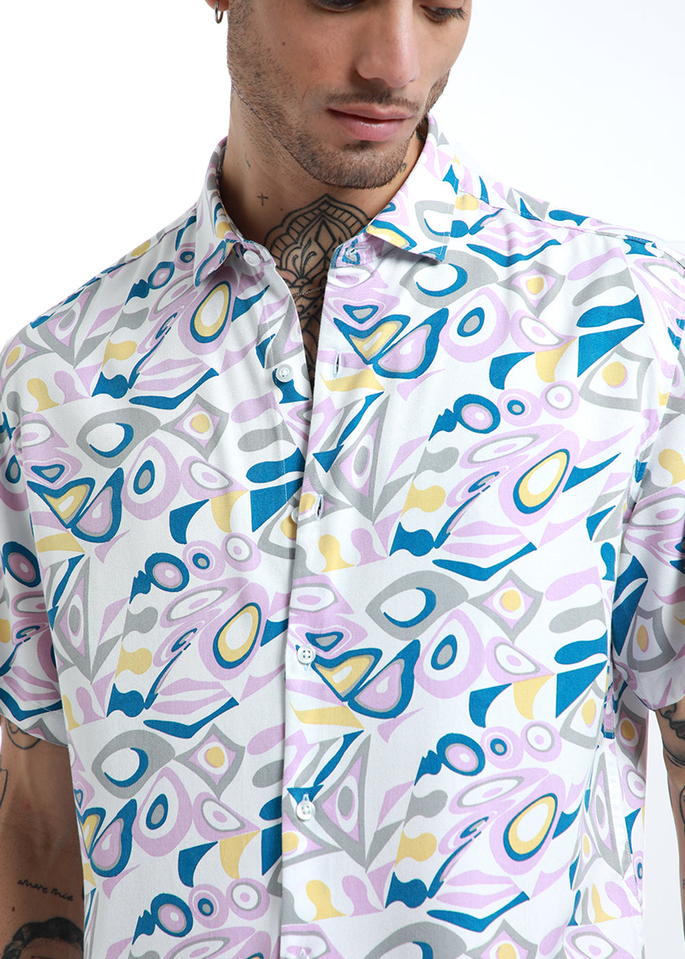 Prismatic Print Half Sleeve Shirt
