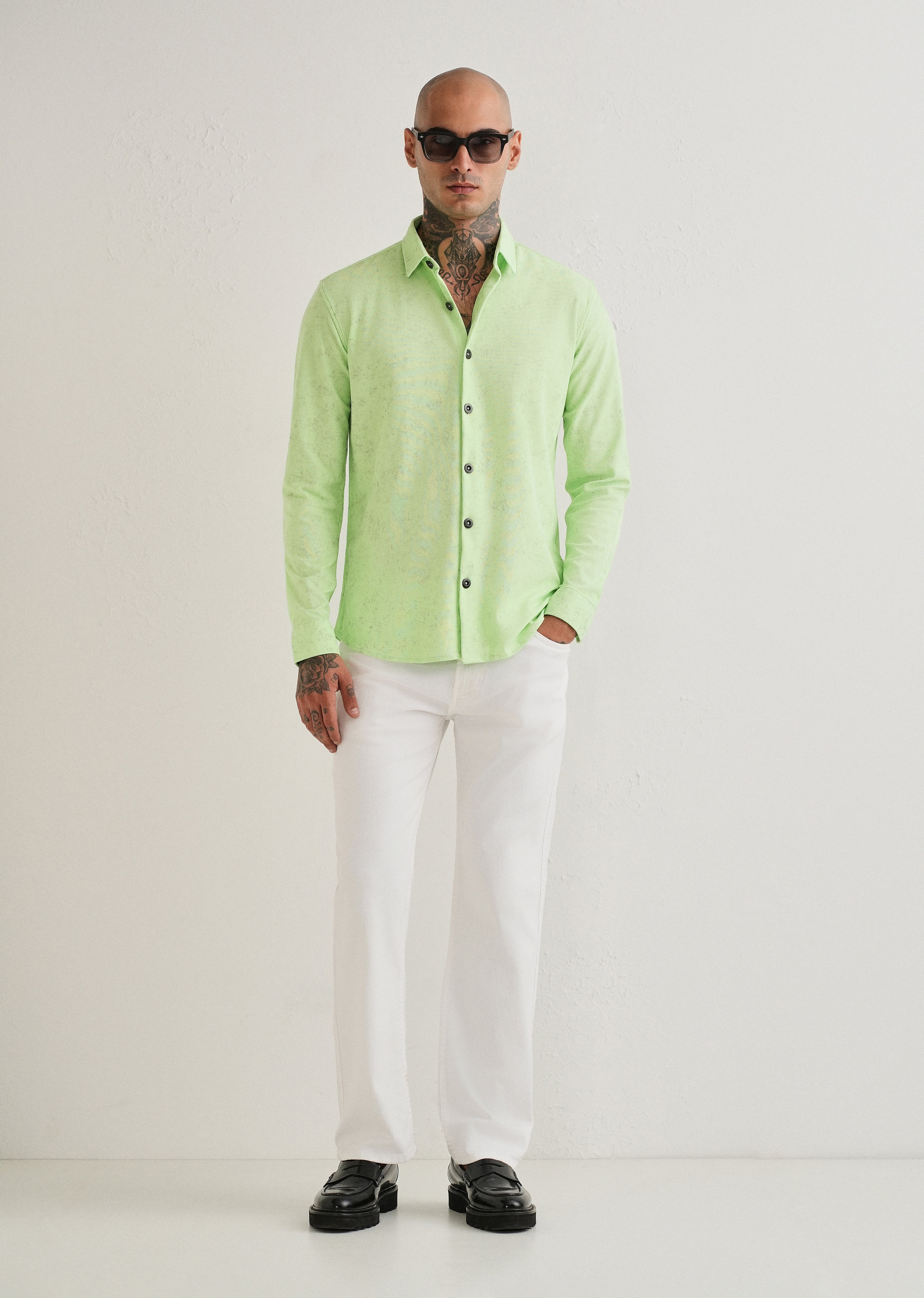 Neon Green Knitted Shirt