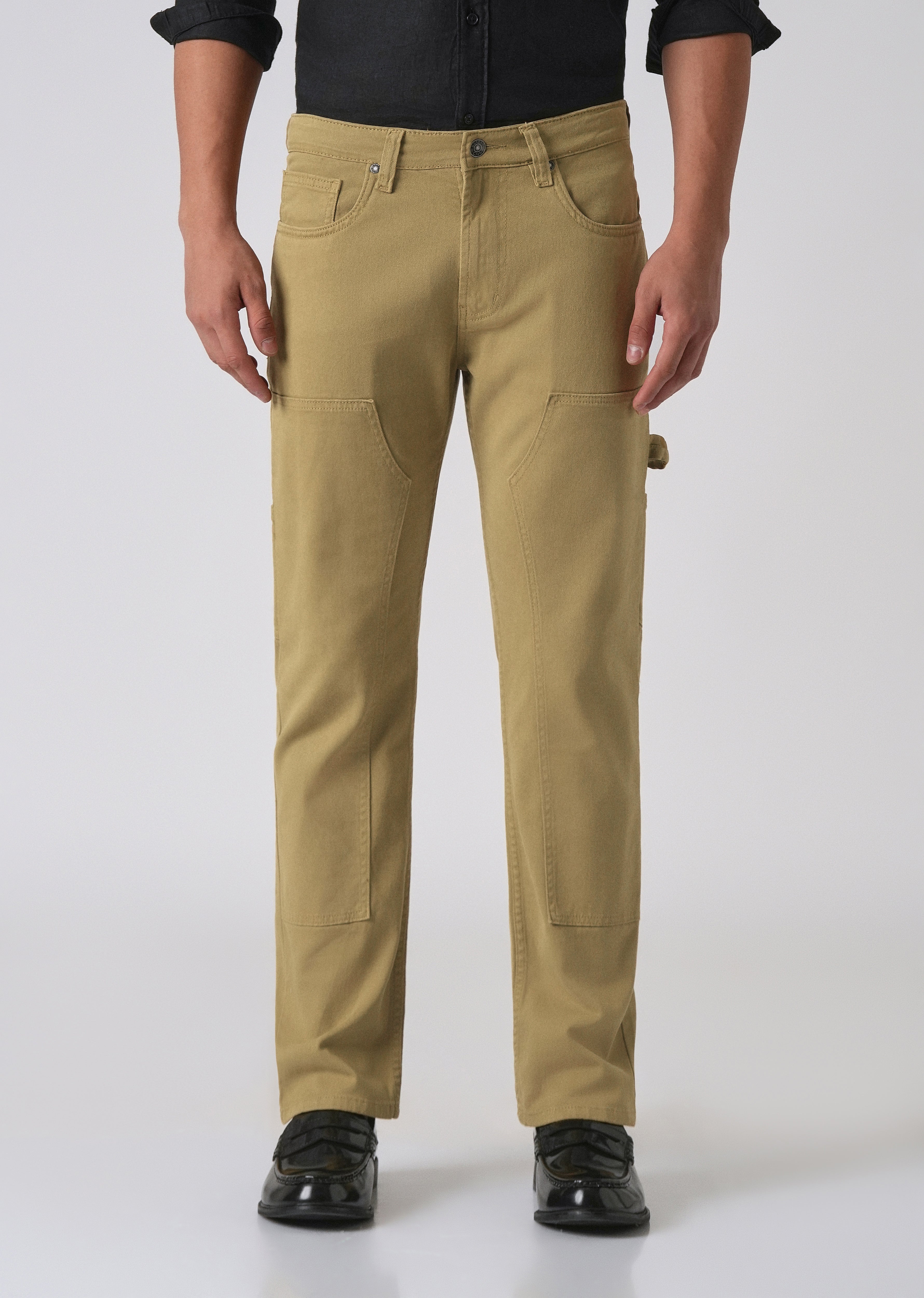 Khaki cargo denim