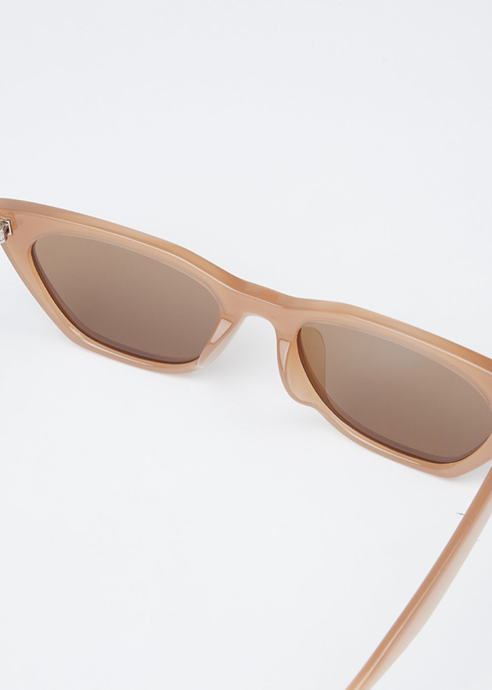 Light Beige Unisex Cat-eye Sunglasses