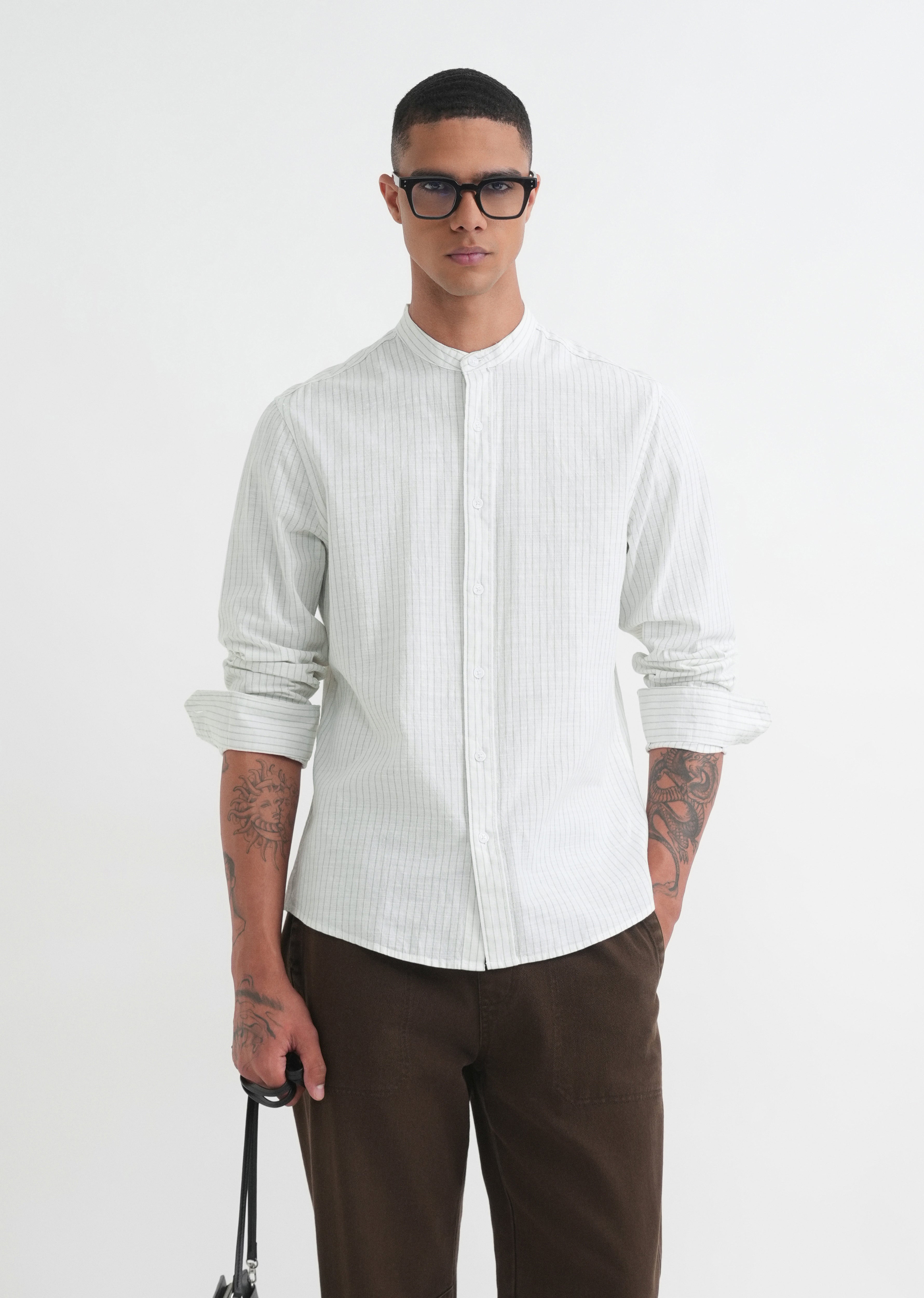 Off-White Cotton Stripe Shirt
