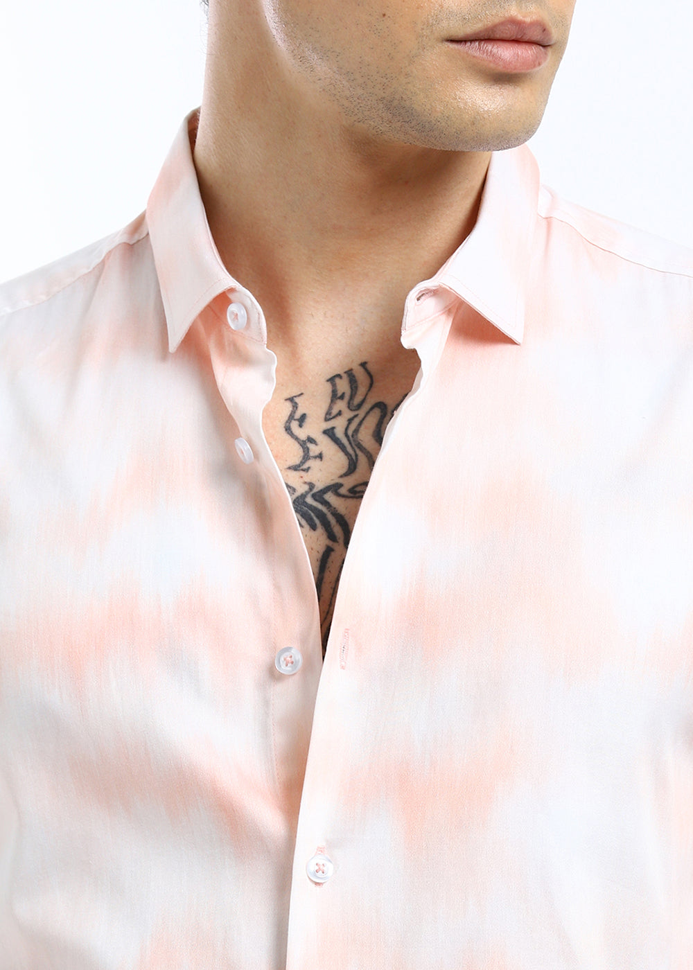 Orange Soft Hued Printed Shirt