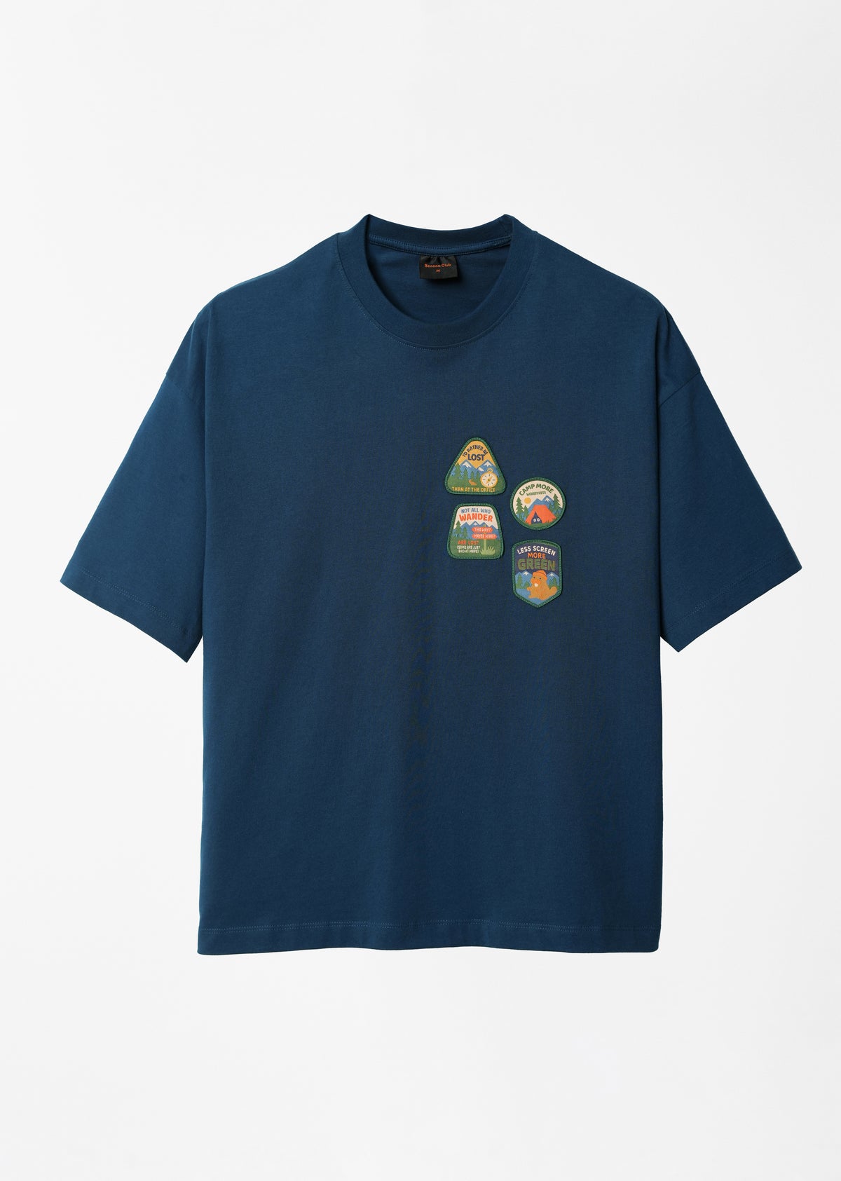 Navy Blue Wanderer Applique T-shirt