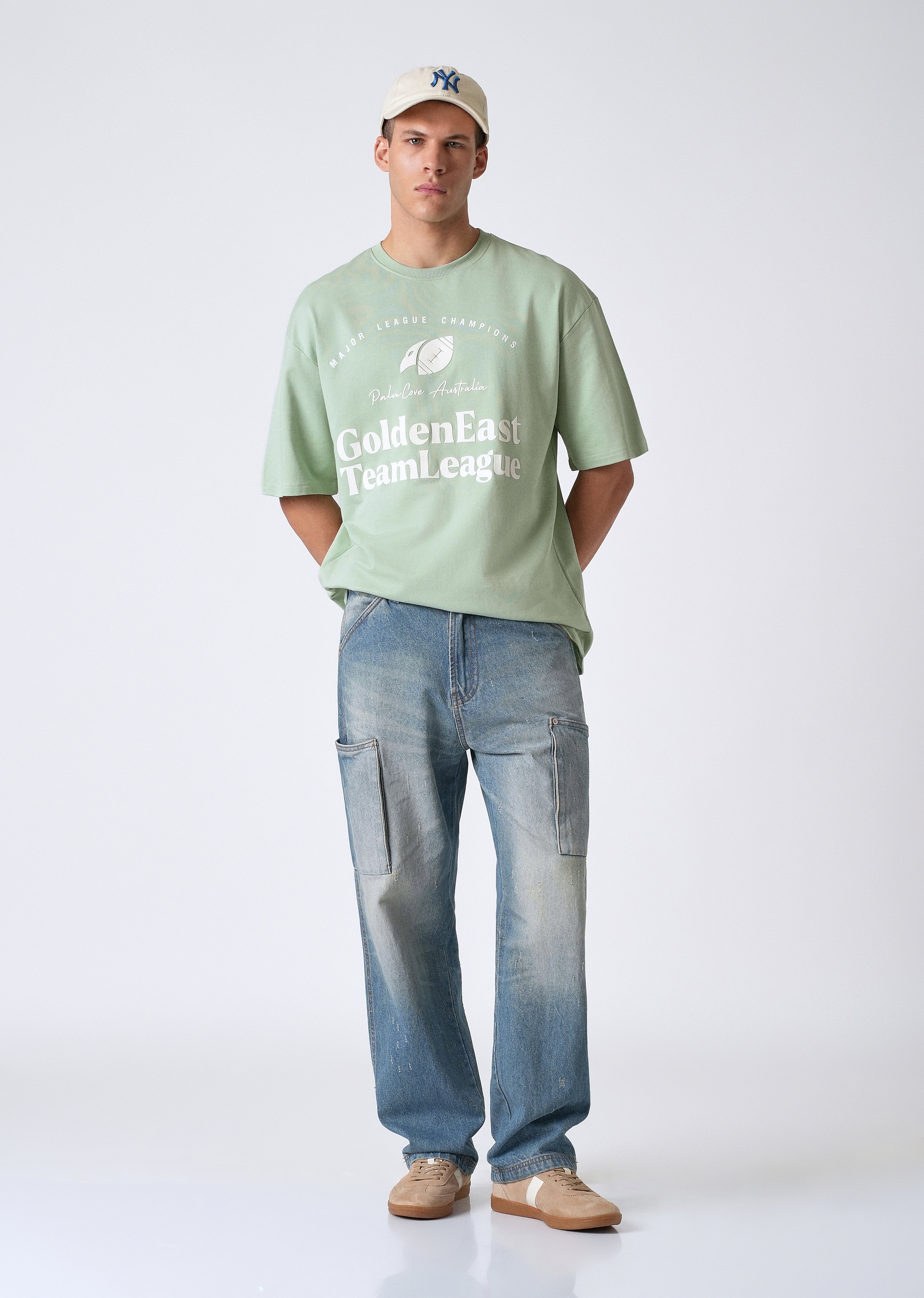 Green Graphic Print Oversized T-shirt