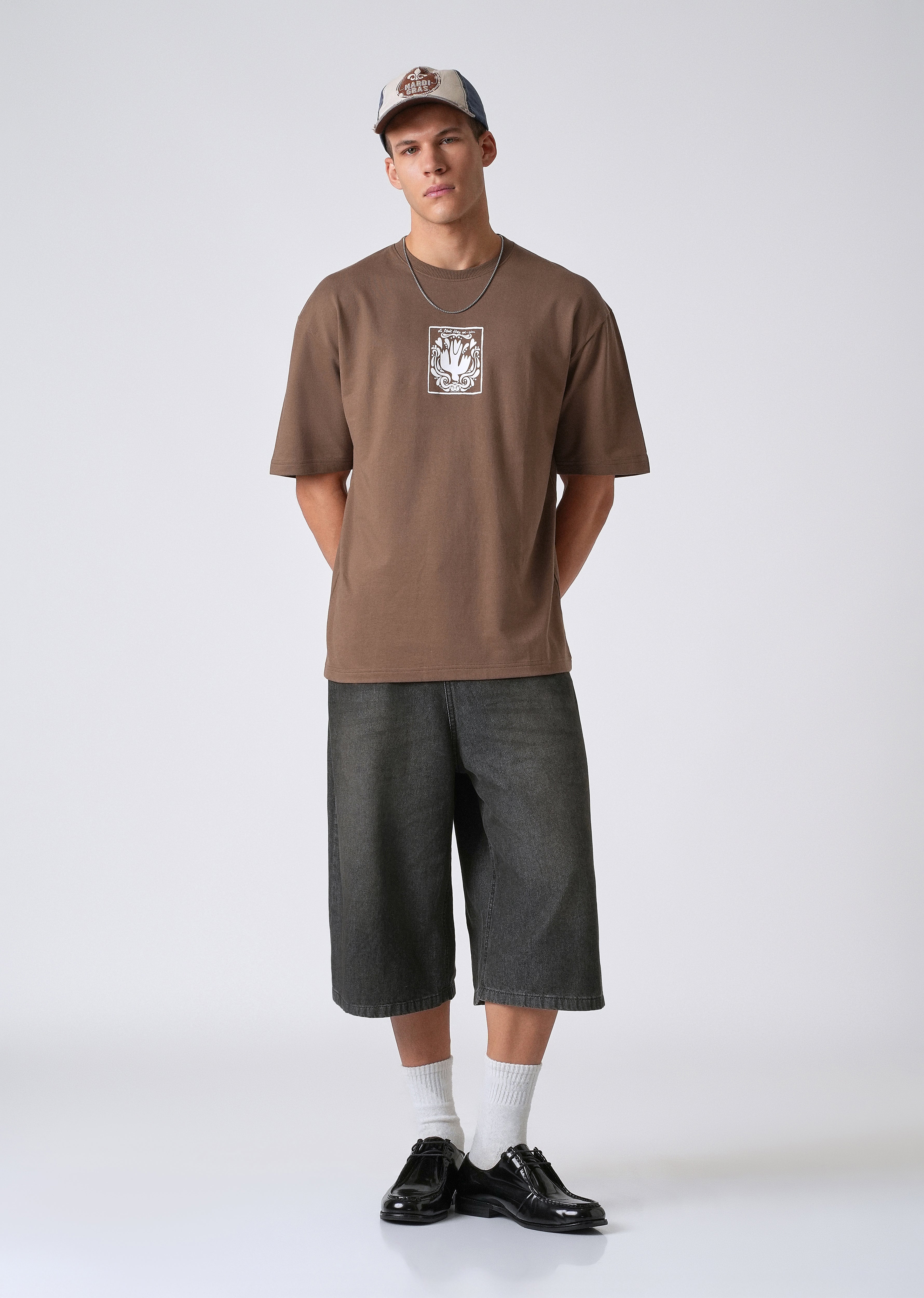 Wood Brown Oversized T-shirt