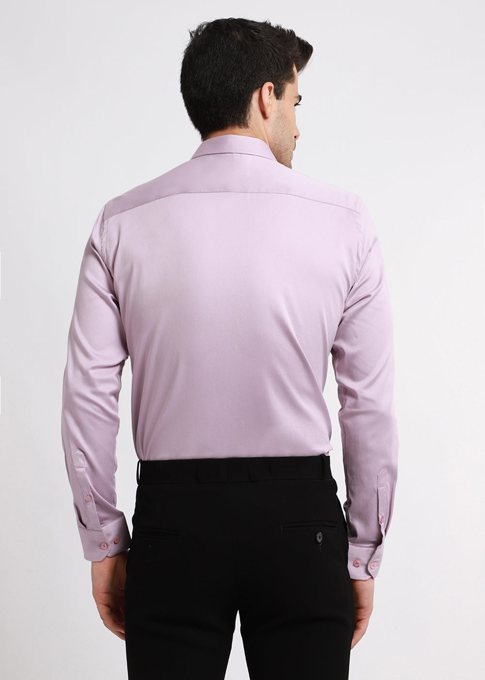 Light Mauve Satin Shirt