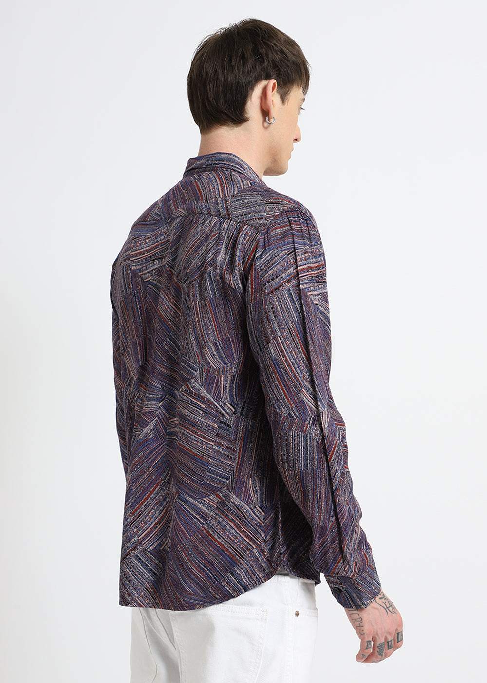 Serene Strokes Violet Feather Shirt