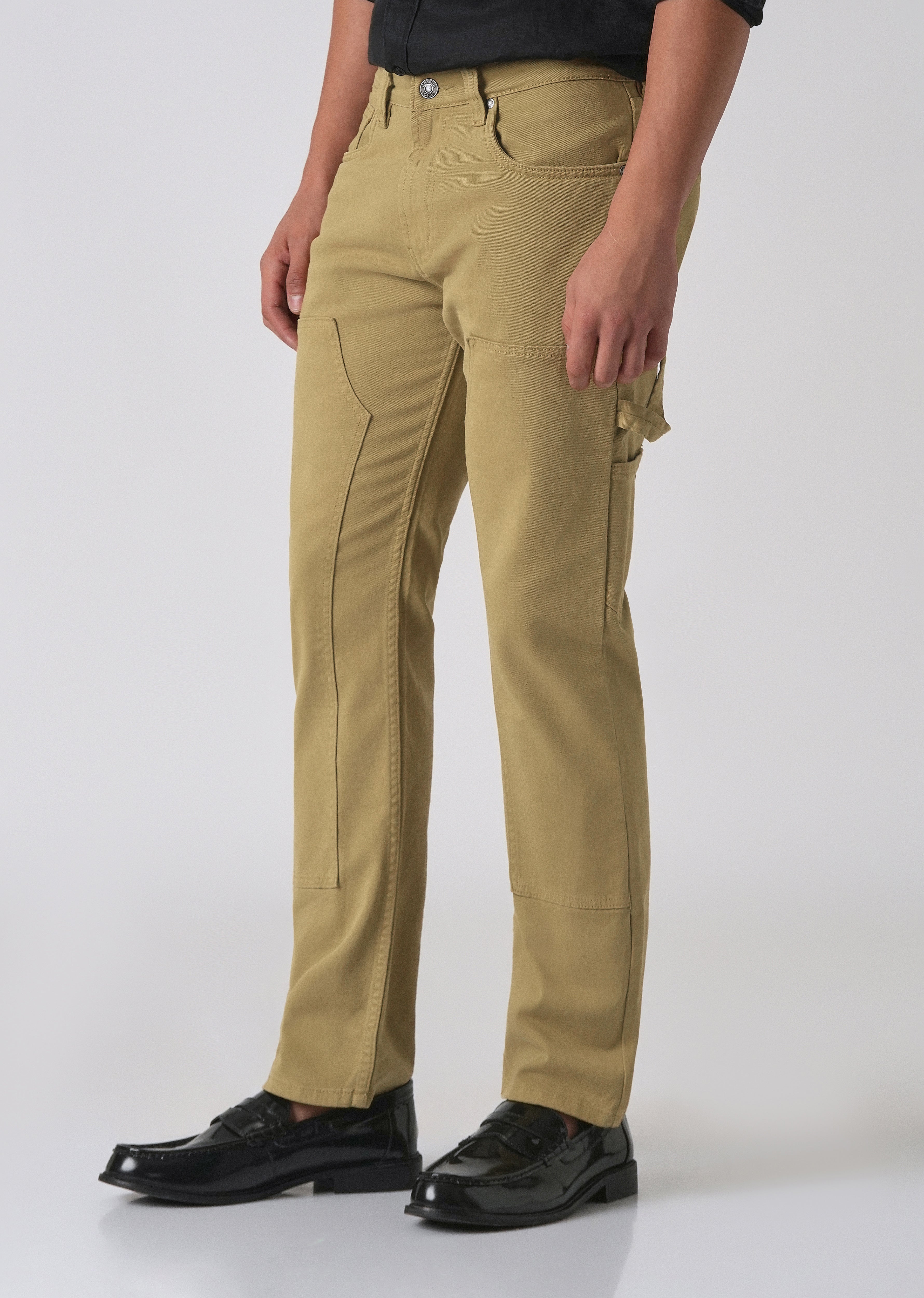 Khaki cargo denim