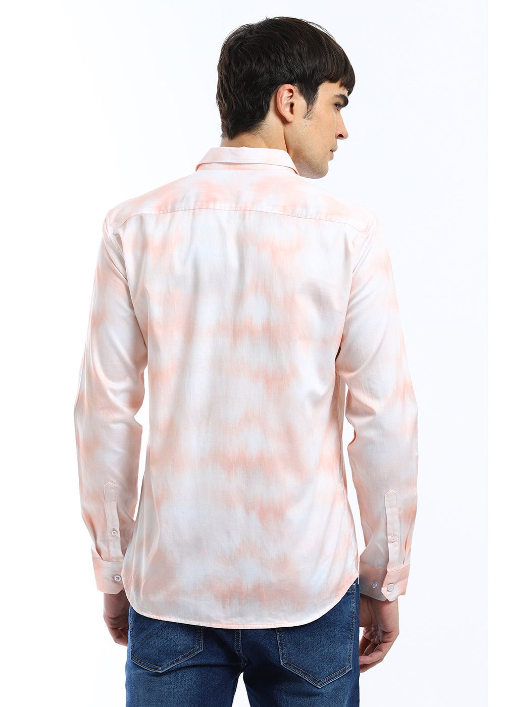Orange Soft Hued Printed Shirt
