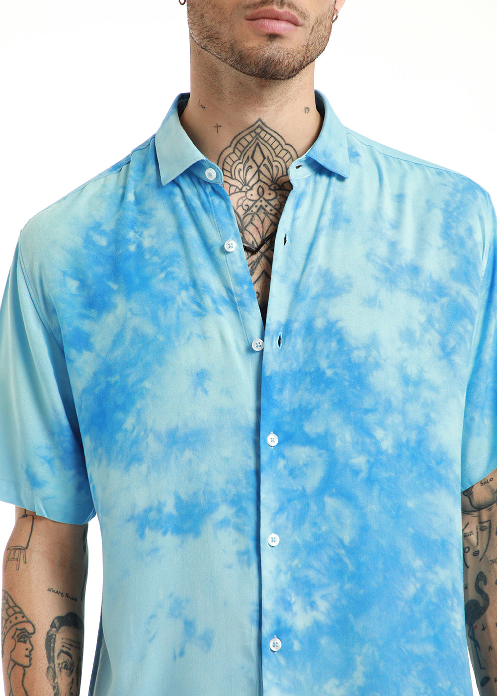 Ocean Tie Dye Half Sleeve Shirt