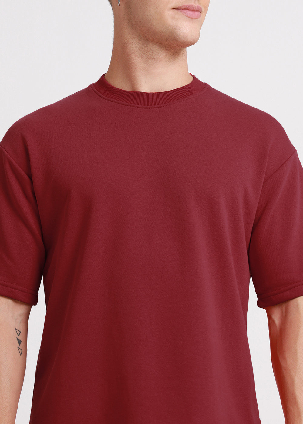 Crimson Red Oversized Basic T-shirt