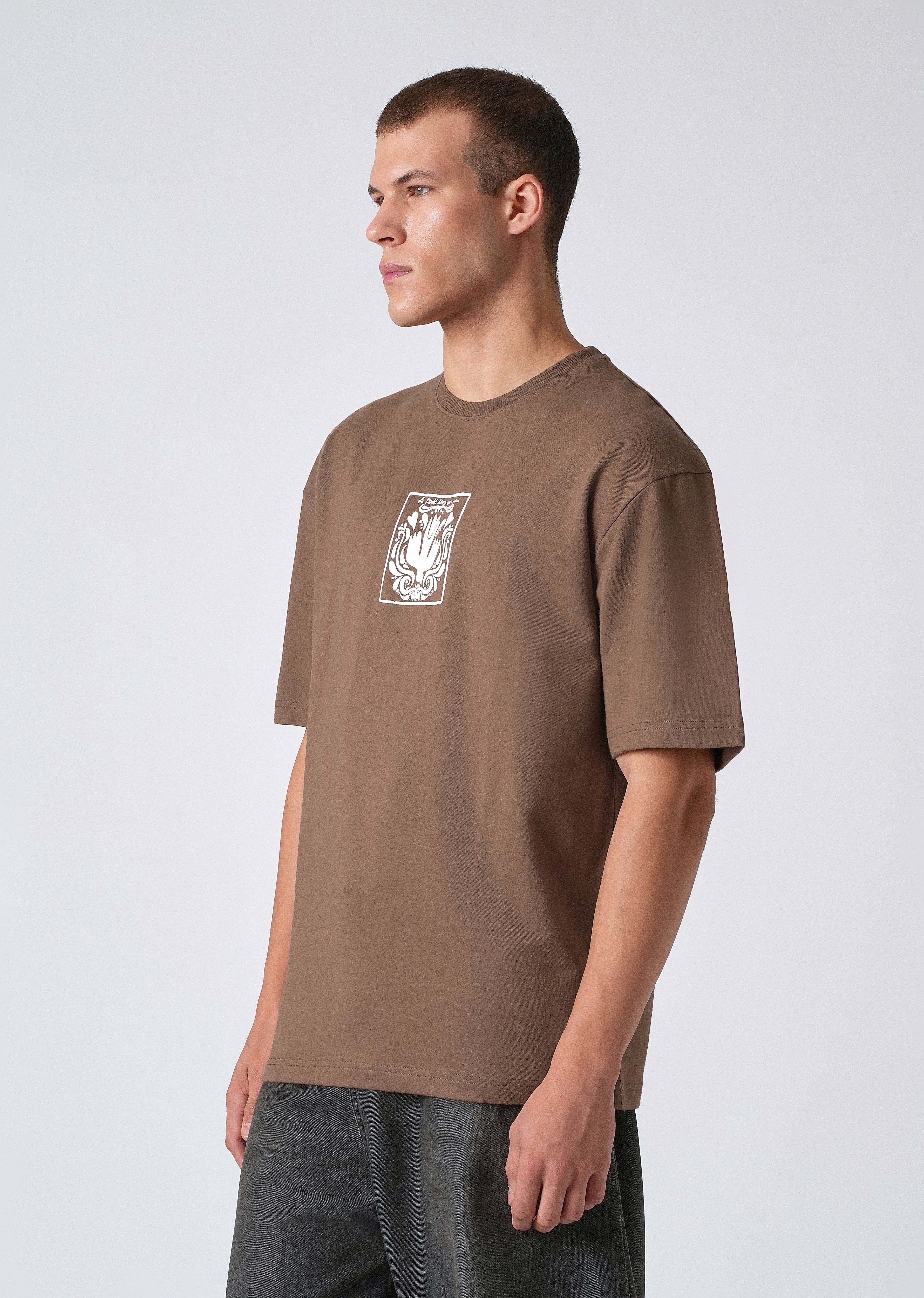 Wood Brown Oversized T-shirt