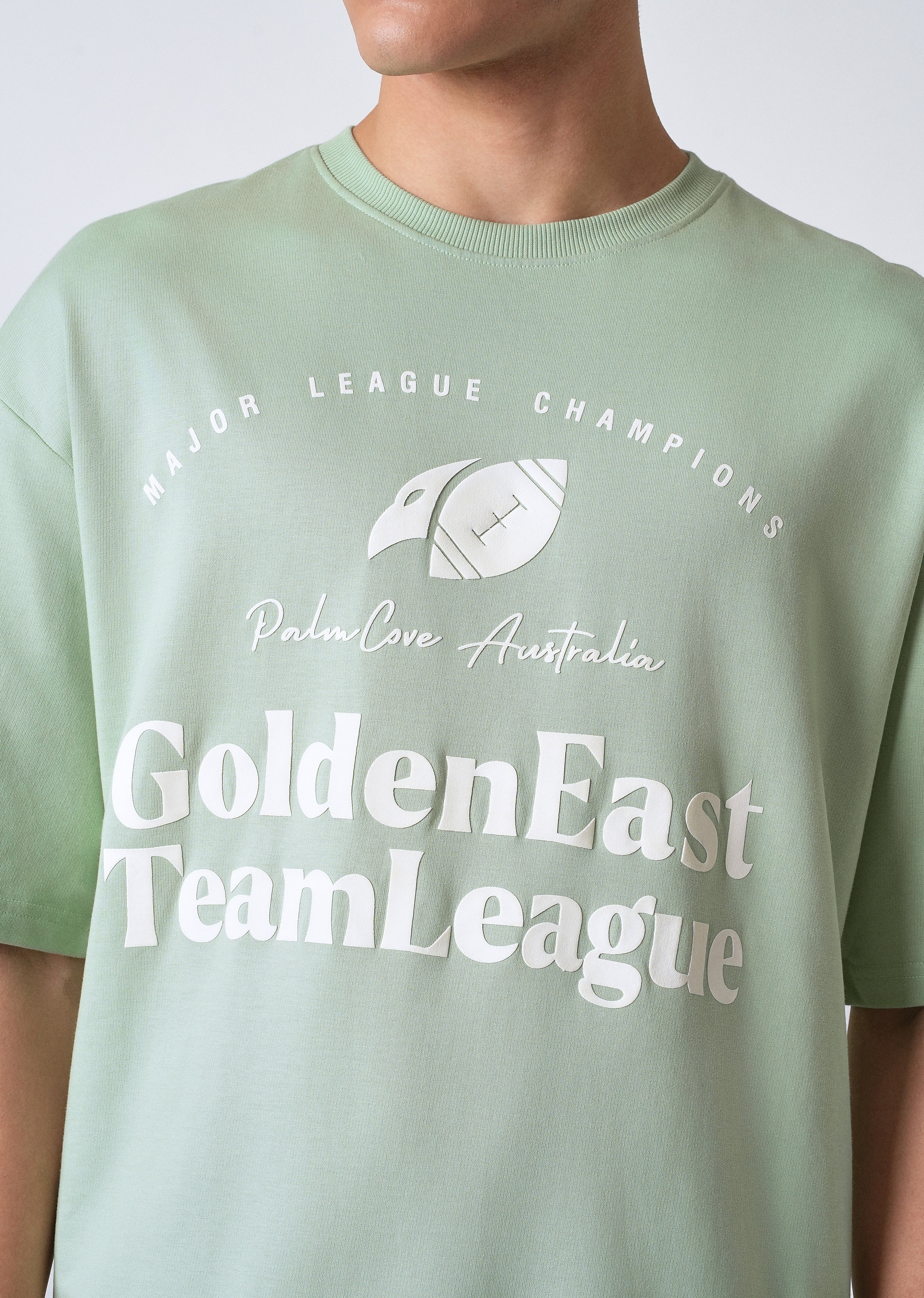 Green Graphic Print Oversized T-shirt